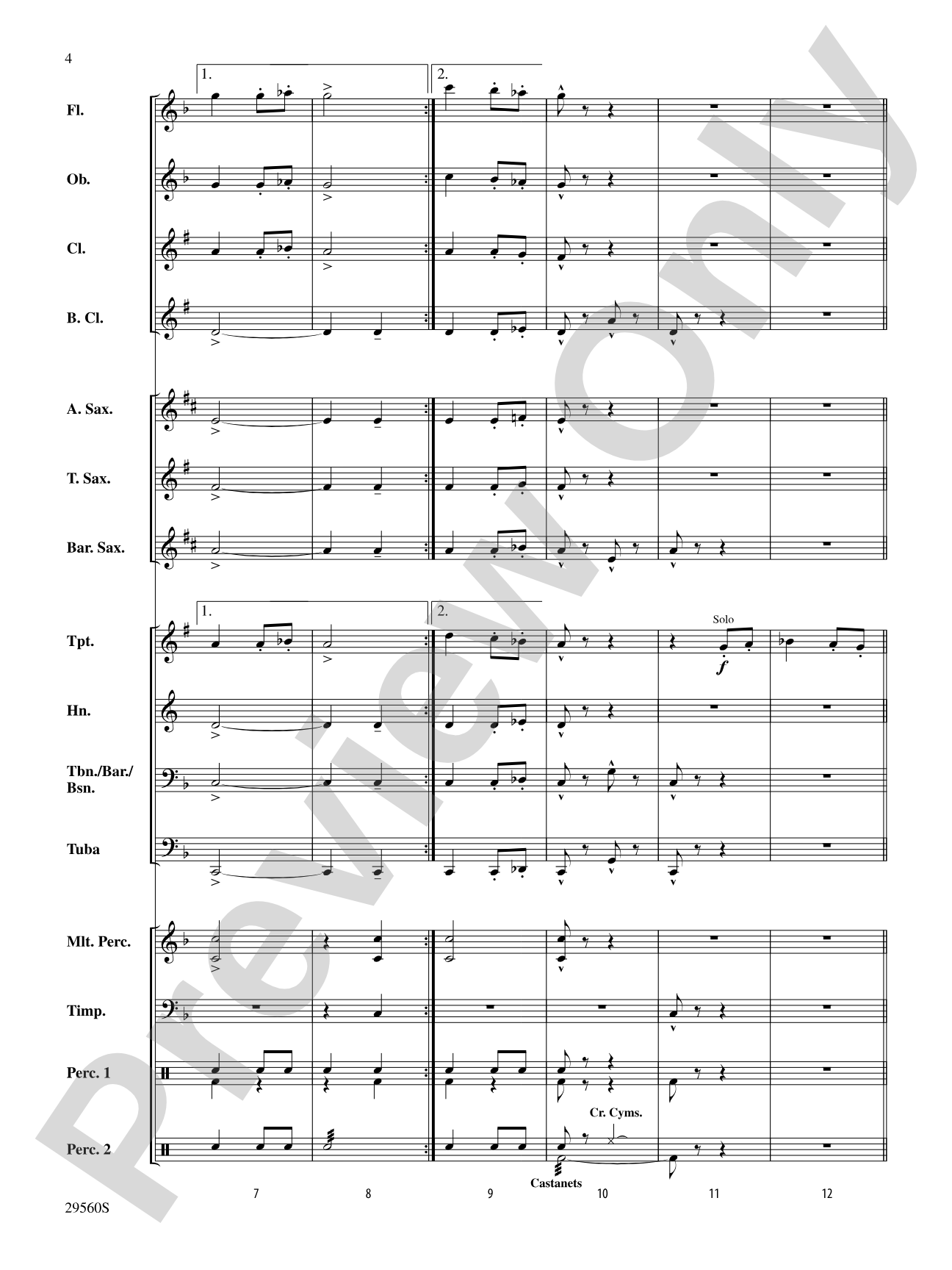 Paso Flamenco: Concert Band Conductor Score & Parts
