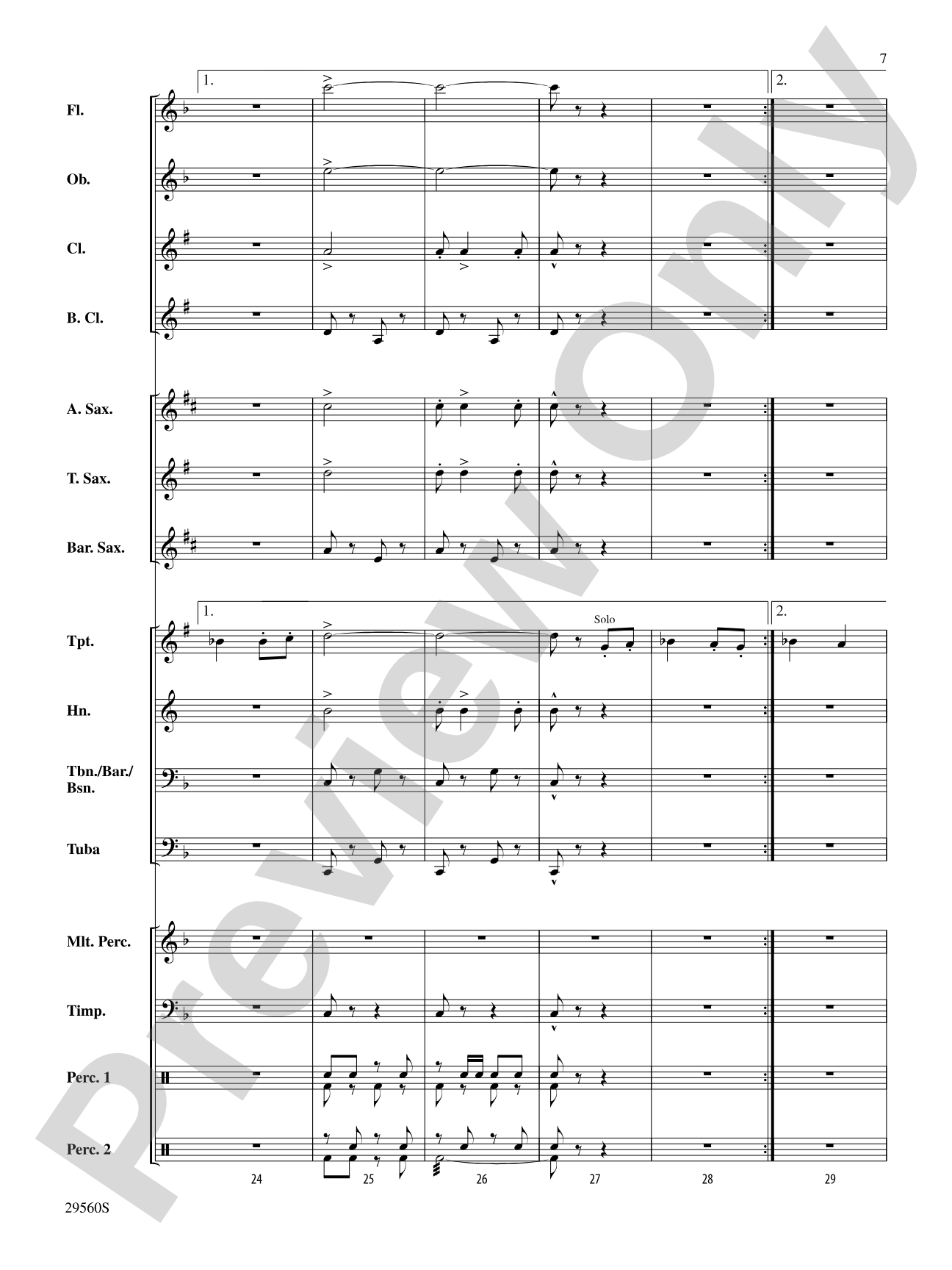 Paso Flamenco: Concert Band Conductor Score & Parts