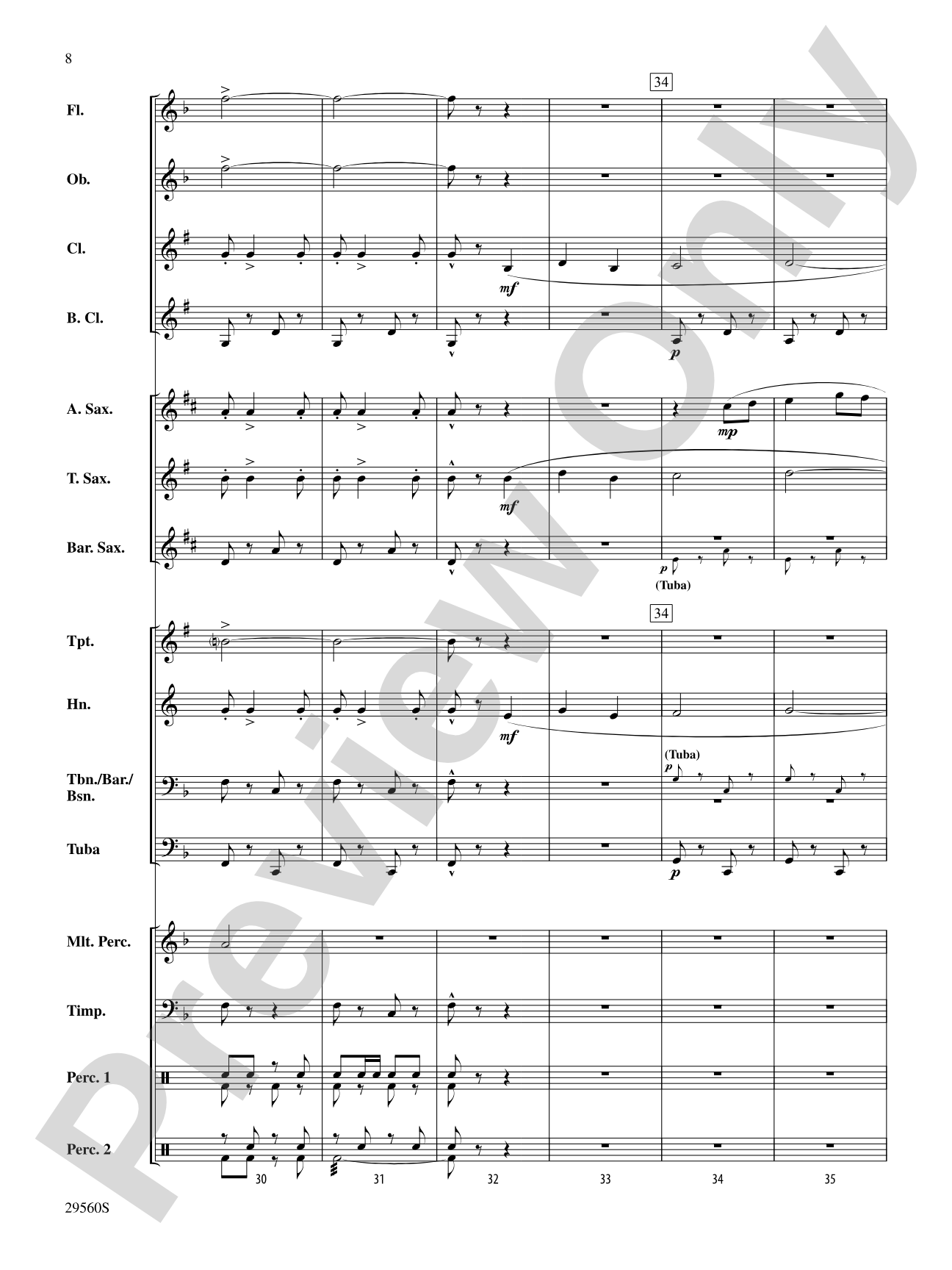 Paso Flamenco: Concert Band Conductor Score & Parts