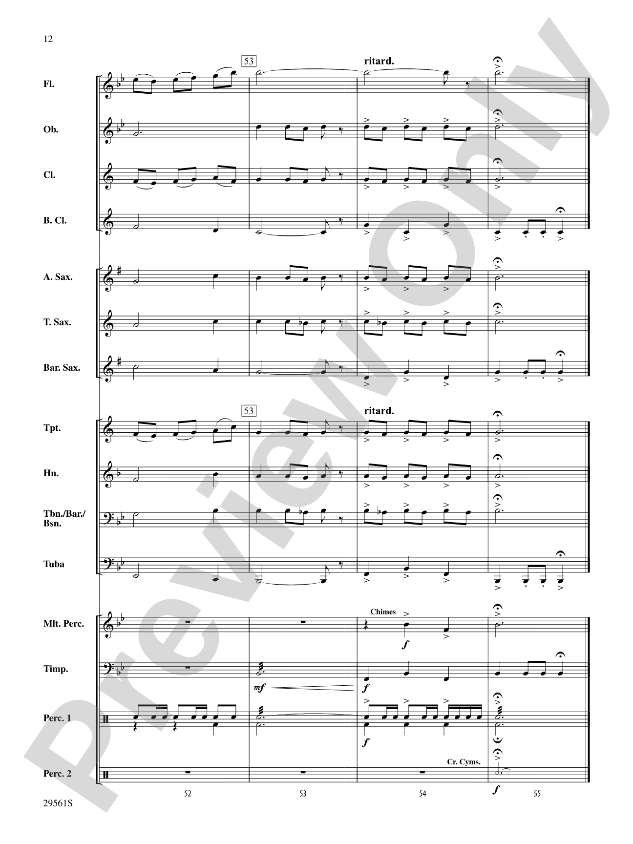 Flourish for Winds and Percussion: Concert Band Conductor Score & Parts