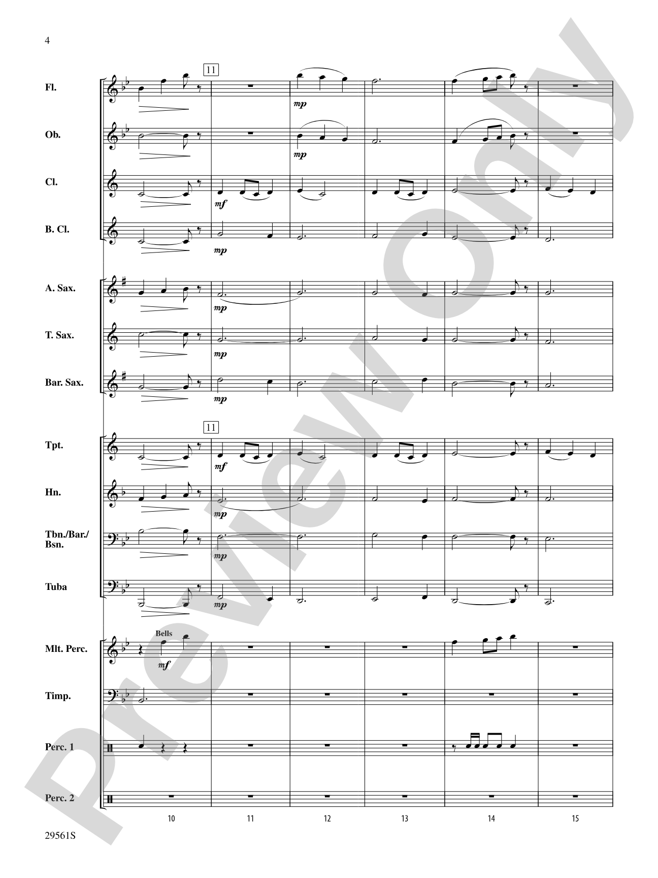 Flourish for Winds and Percussion: Concert Band Conductor Score & Parts