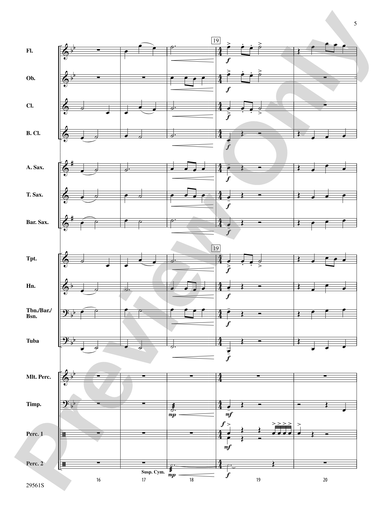 Flourish for Winds and Percussion: Concert Band Conductor Score & Parts