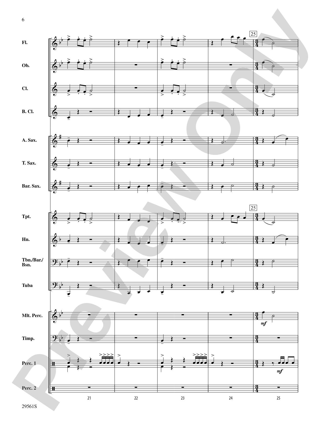 Flourish for Winds and Percussion: Concert Band Conductor Score & Parts