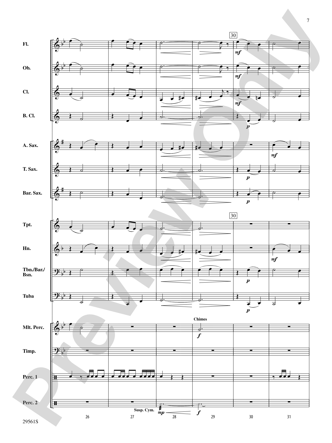 Flourish for Winds and Percussion: Concert Band Conductor Score & Parts