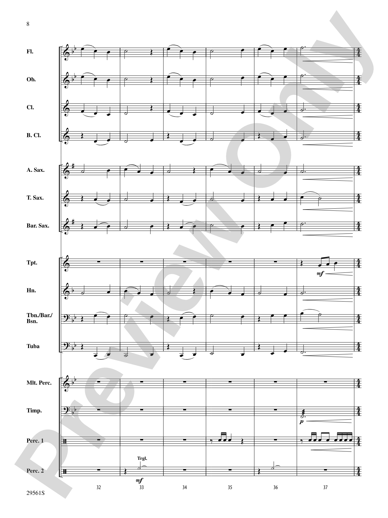 Flourish for Winds and Percussion: Concert Band Conductor Score & Parts