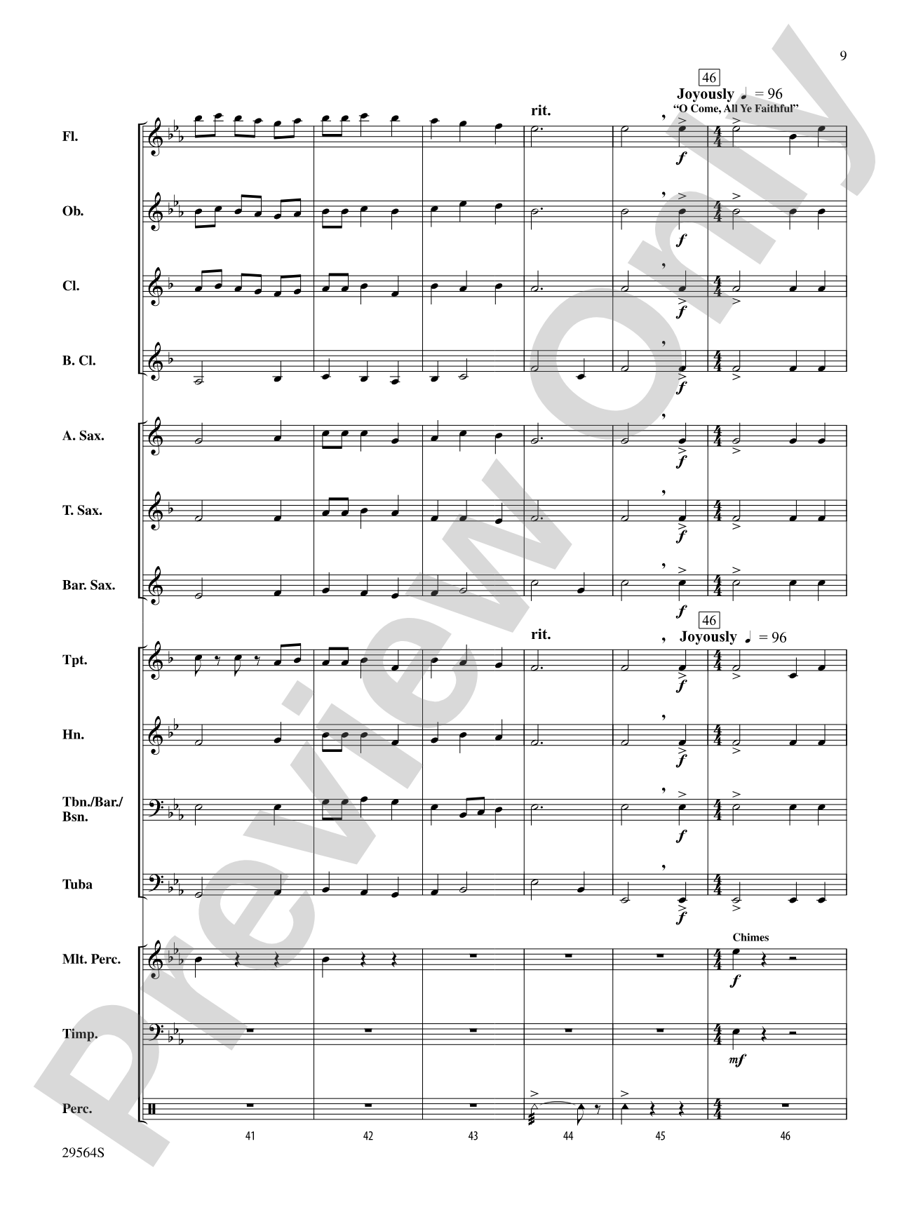 The Three O's of Christmas: Concert Band Conductor Score & Parts