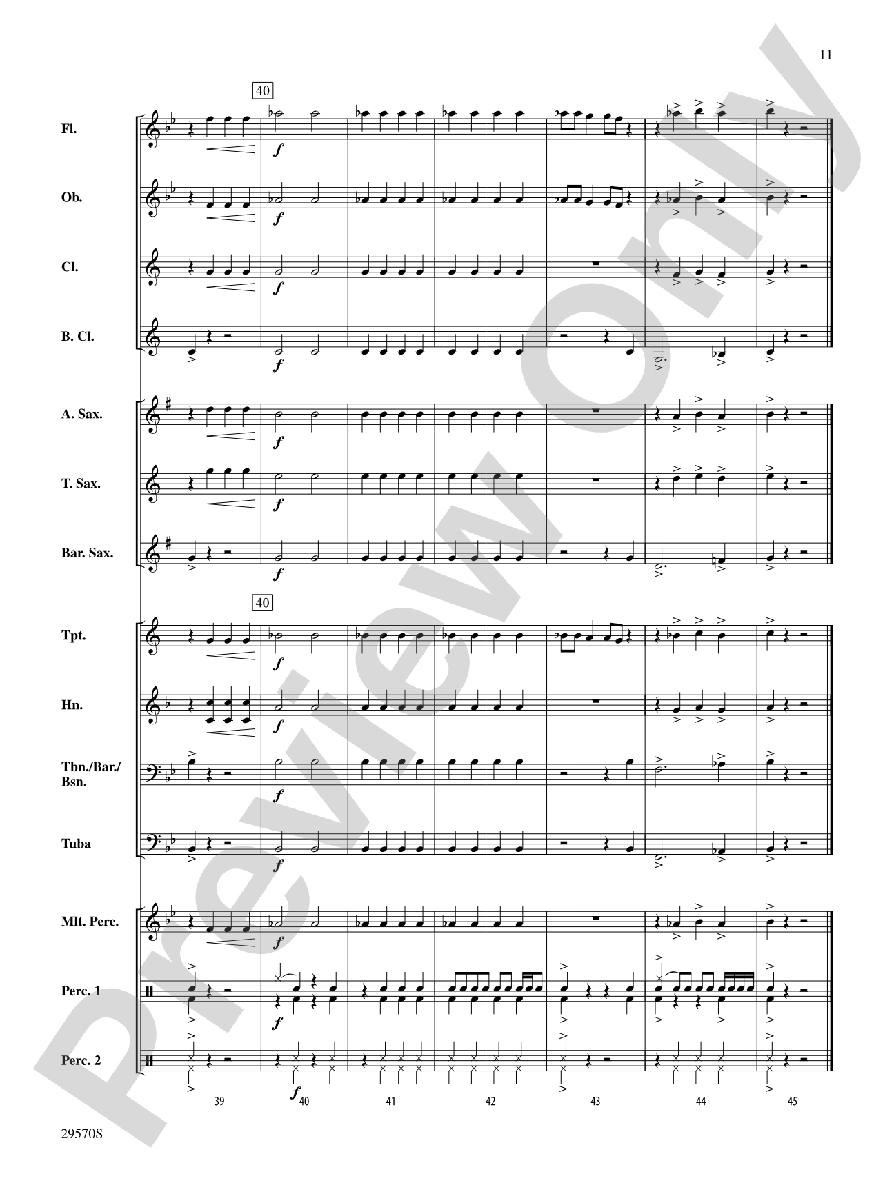 Wooly Bully: Concert Band Conductor Score & Parts