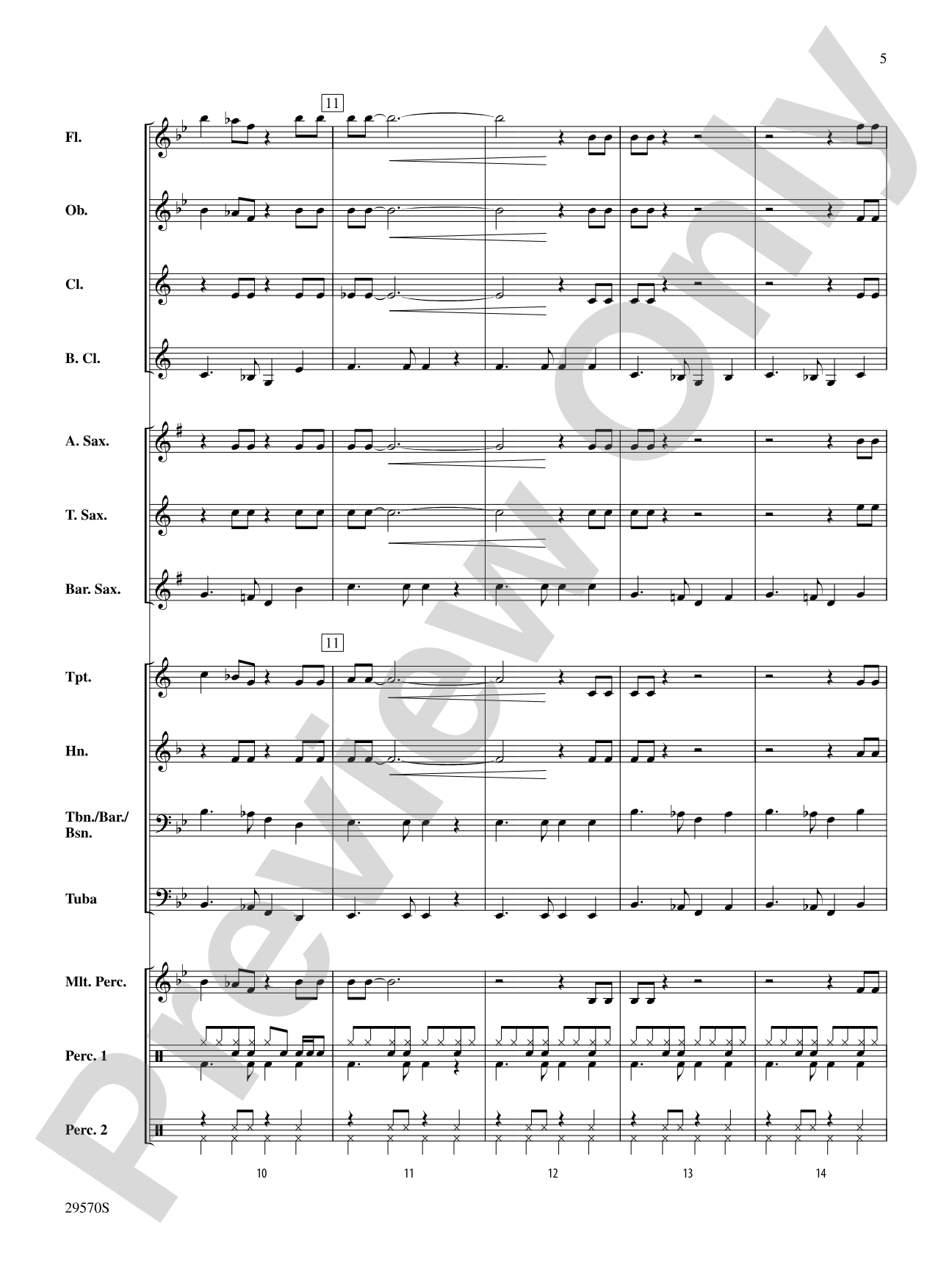 Wooly Bully: Concert Band Conductor Score & Parts