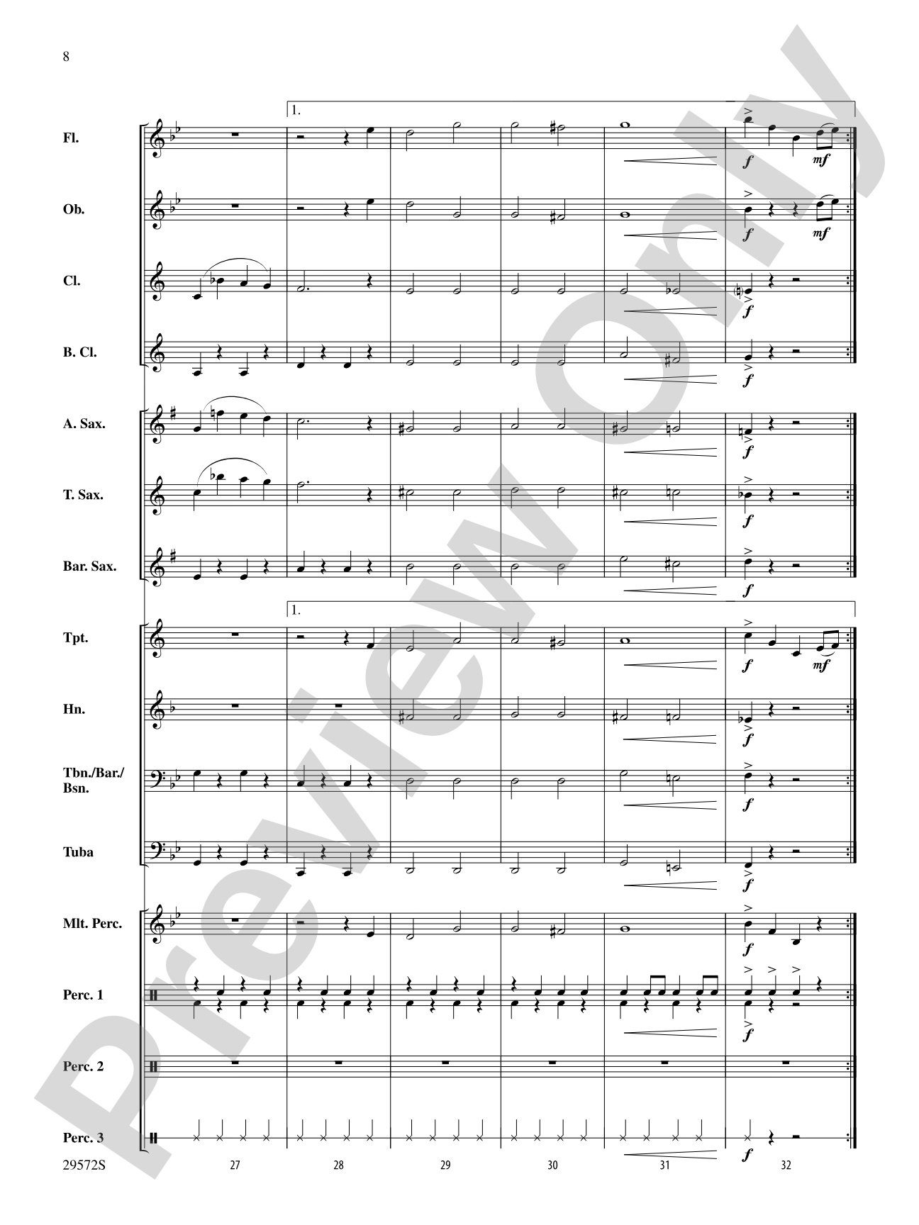 Sleigh Ride: Concert Band Conductor Score & Parts