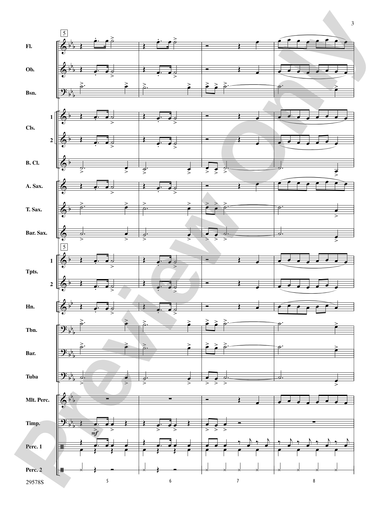 Delta Force: Concert Band Conductor Score & Parts