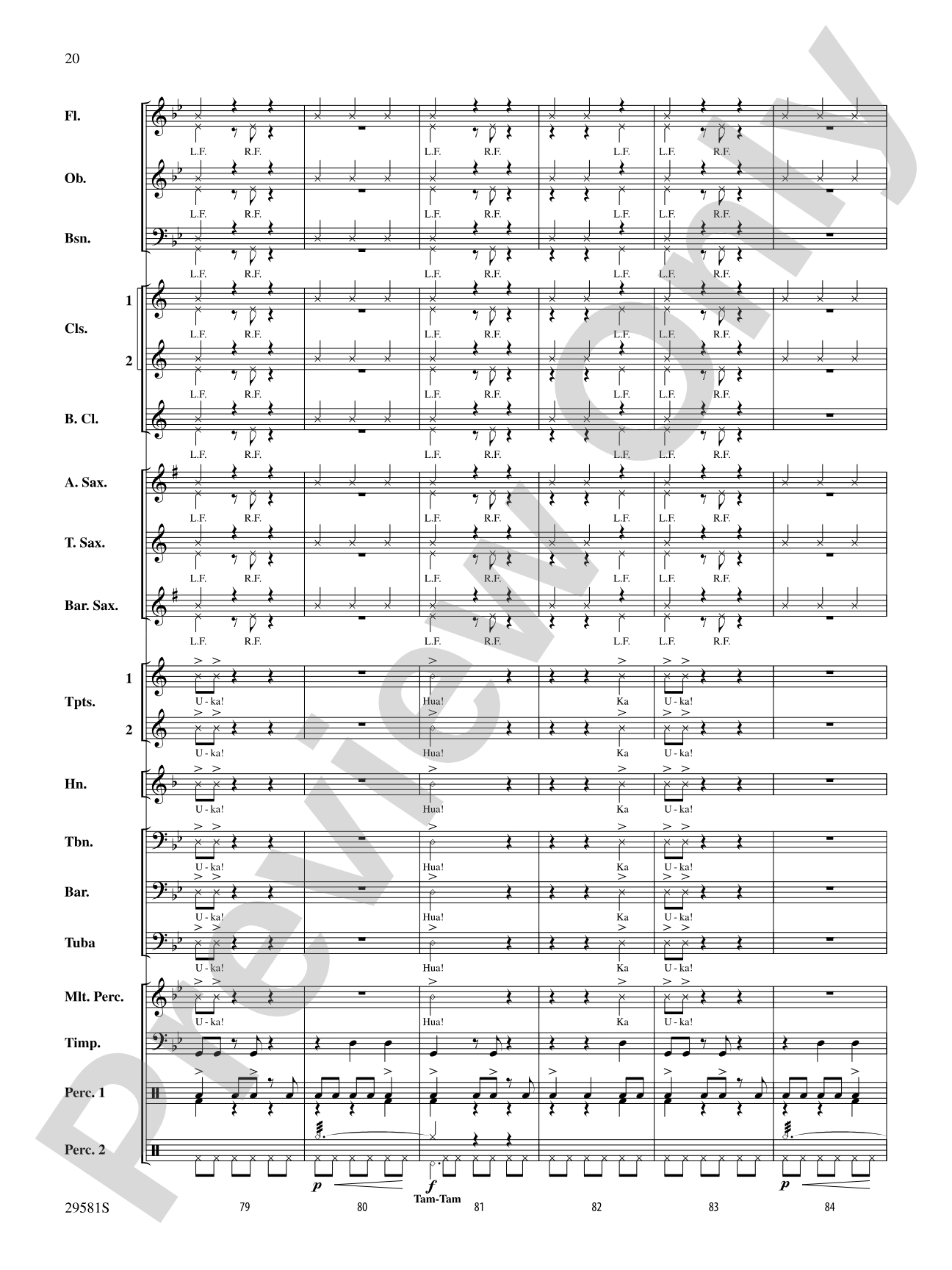 The Temple of Ka Uka: Concert Band Conductor Score & Parts