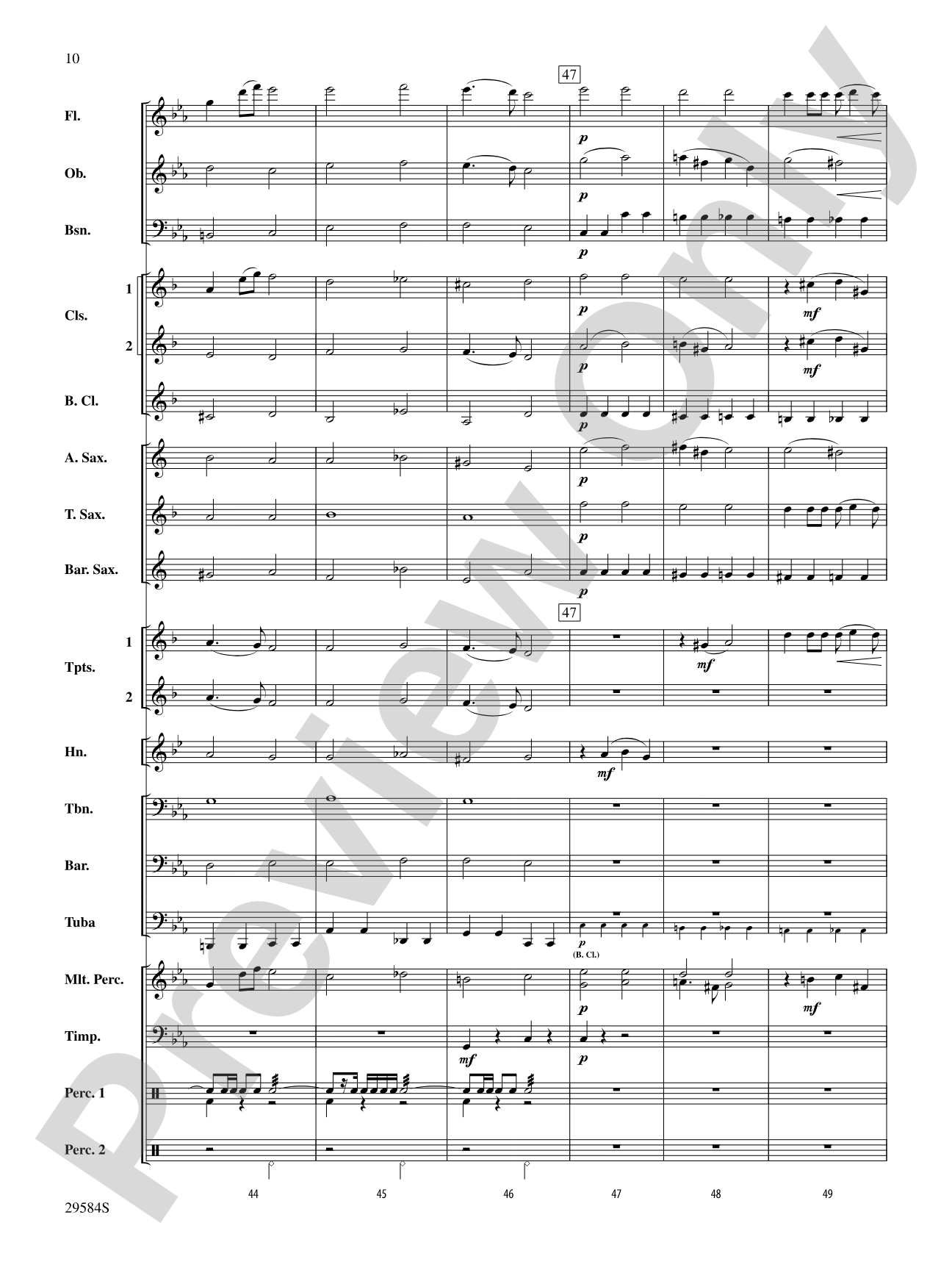 Prelude No. 20: Concert Band Conductor Score & Parts