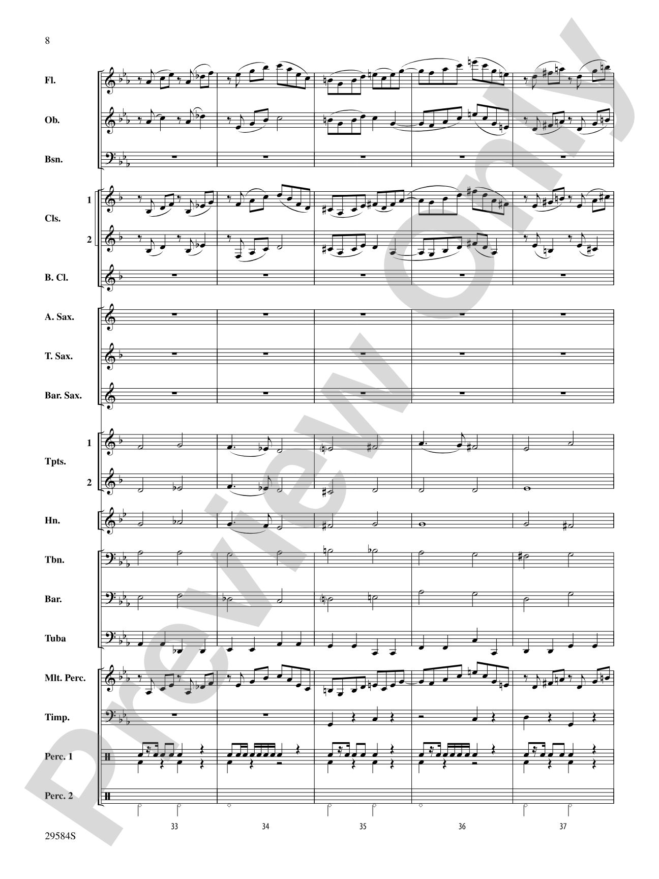 Prelude No. 20: Concert Band Conductor Score & Parts