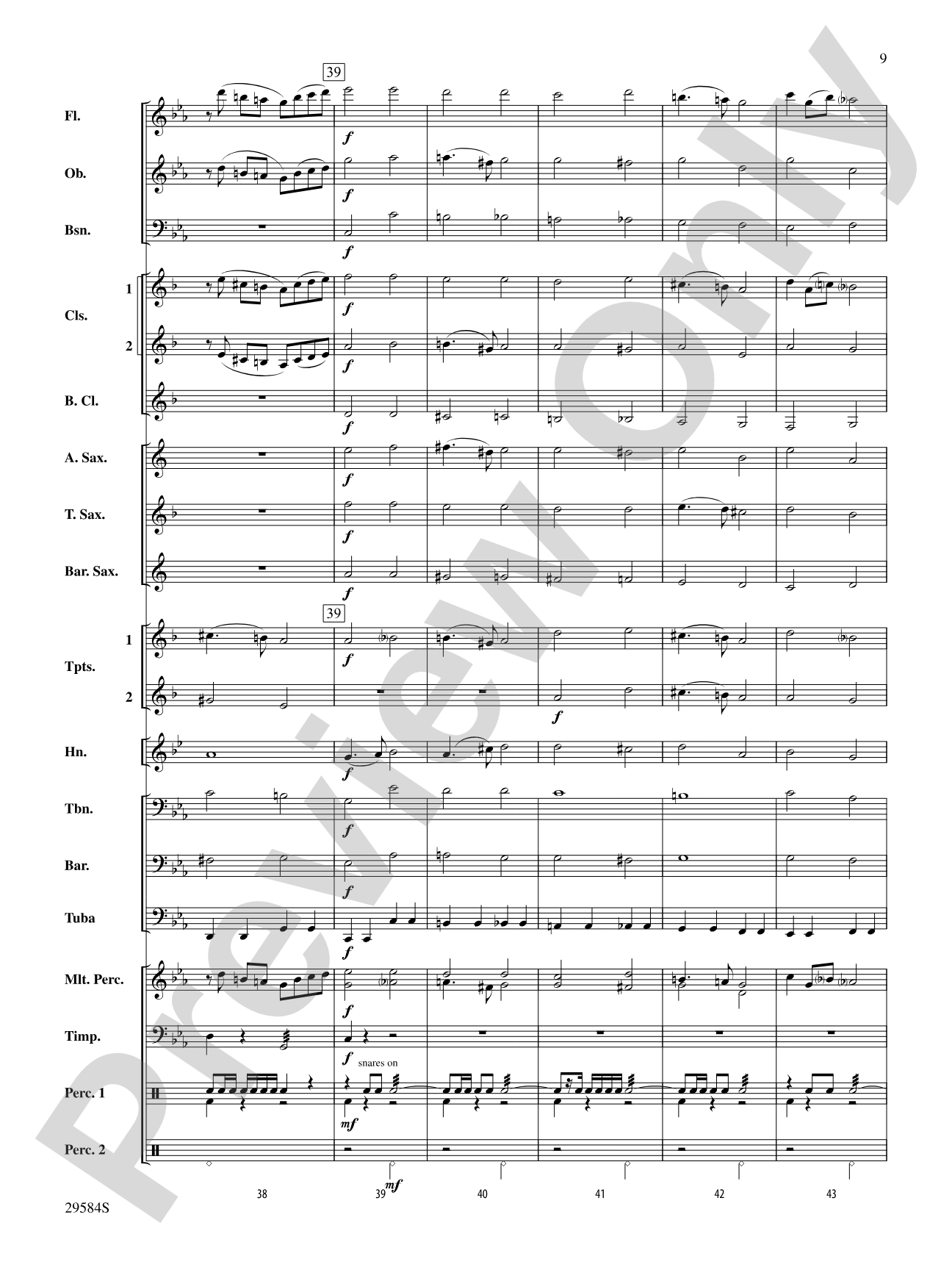 Prelude No. 20: Concert Band Conductor Score & Parts