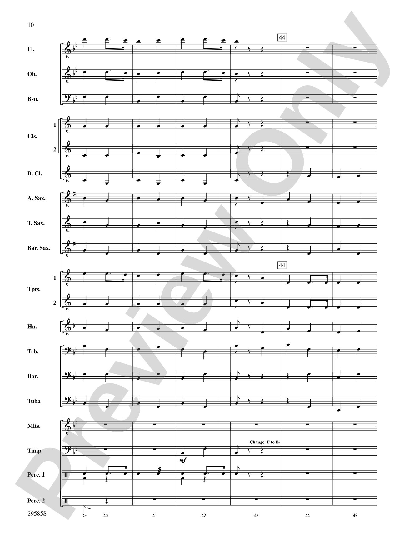 Three Folk Tunes: Concert Band Conductor Score & Parts