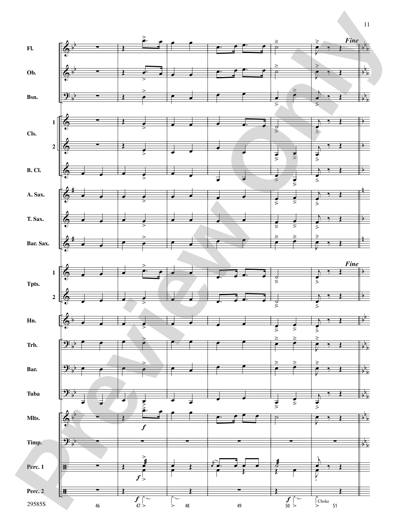 Three Folk Tunes: Concert Band Conductor Score & Parts