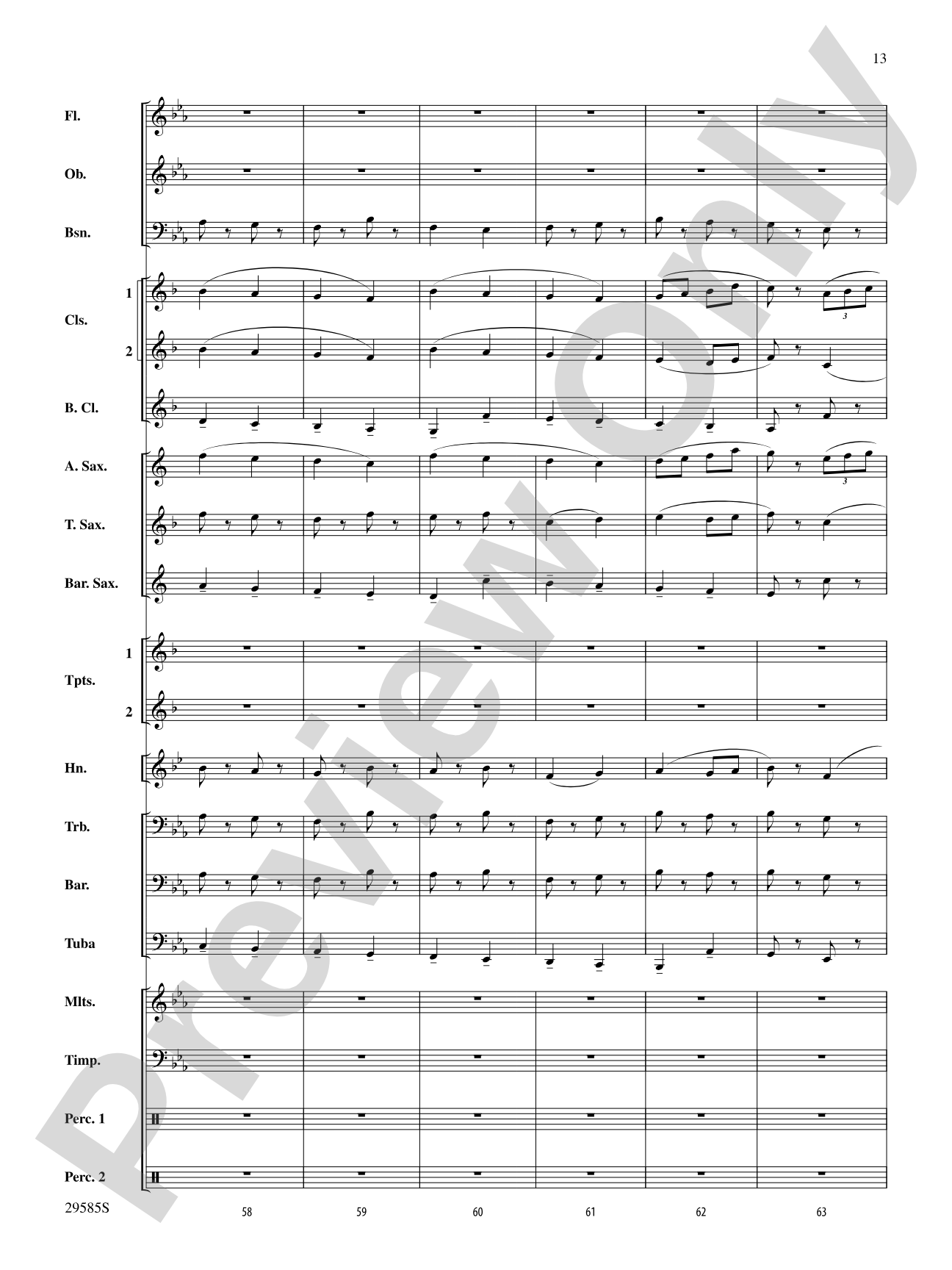 Three Folk Tunes: Concert Band Conductor Score & Parts