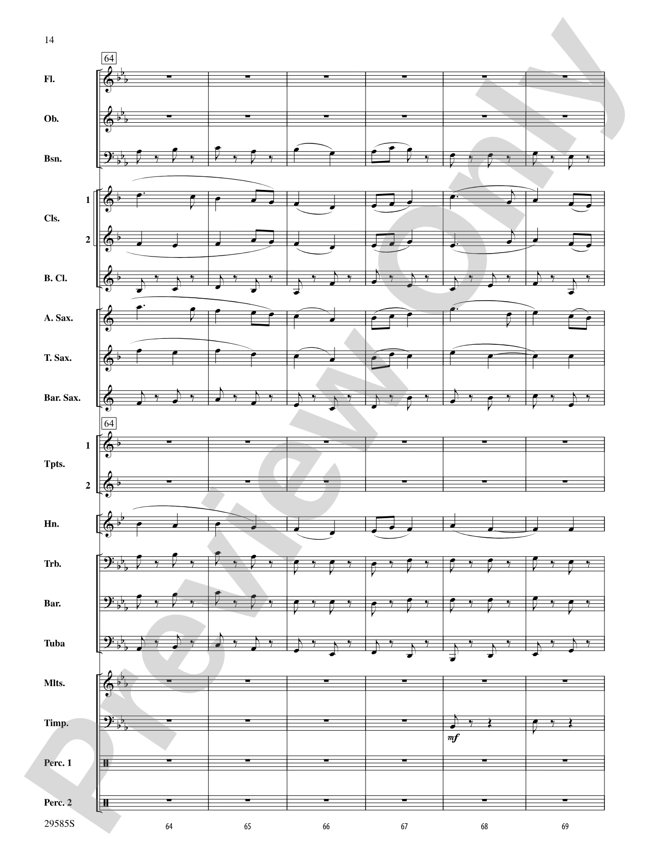 Three Folk Tunes: Concert Band Conductor Score & Parts