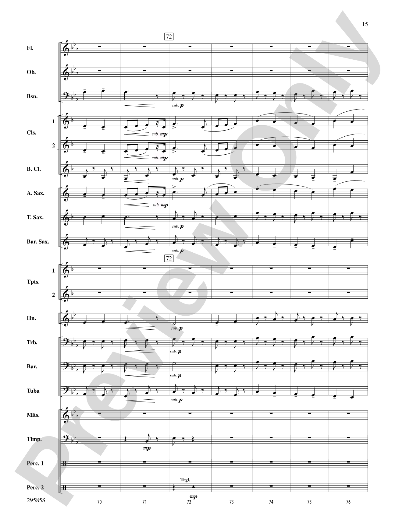 Three Folk Tunes: Concert Band Conductor Score & Parts