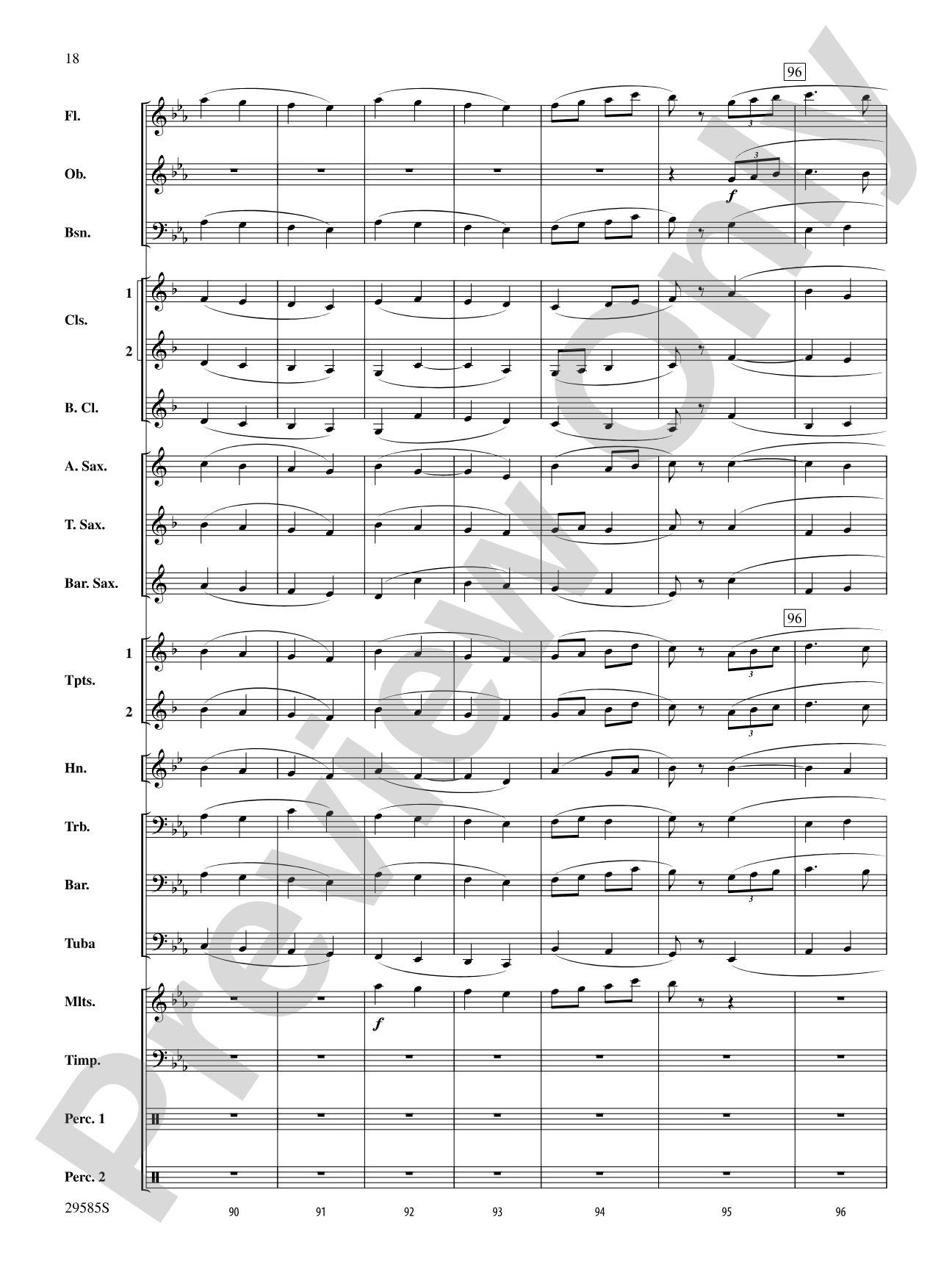 Three Folk Tunes: Concert Band Conductor Score & Parts