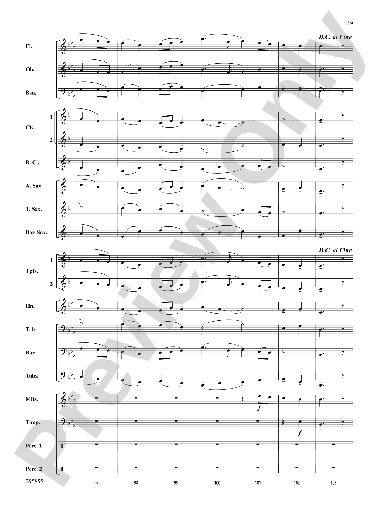 Three Folk Tunes: Concert Band Conductor Score & Parts