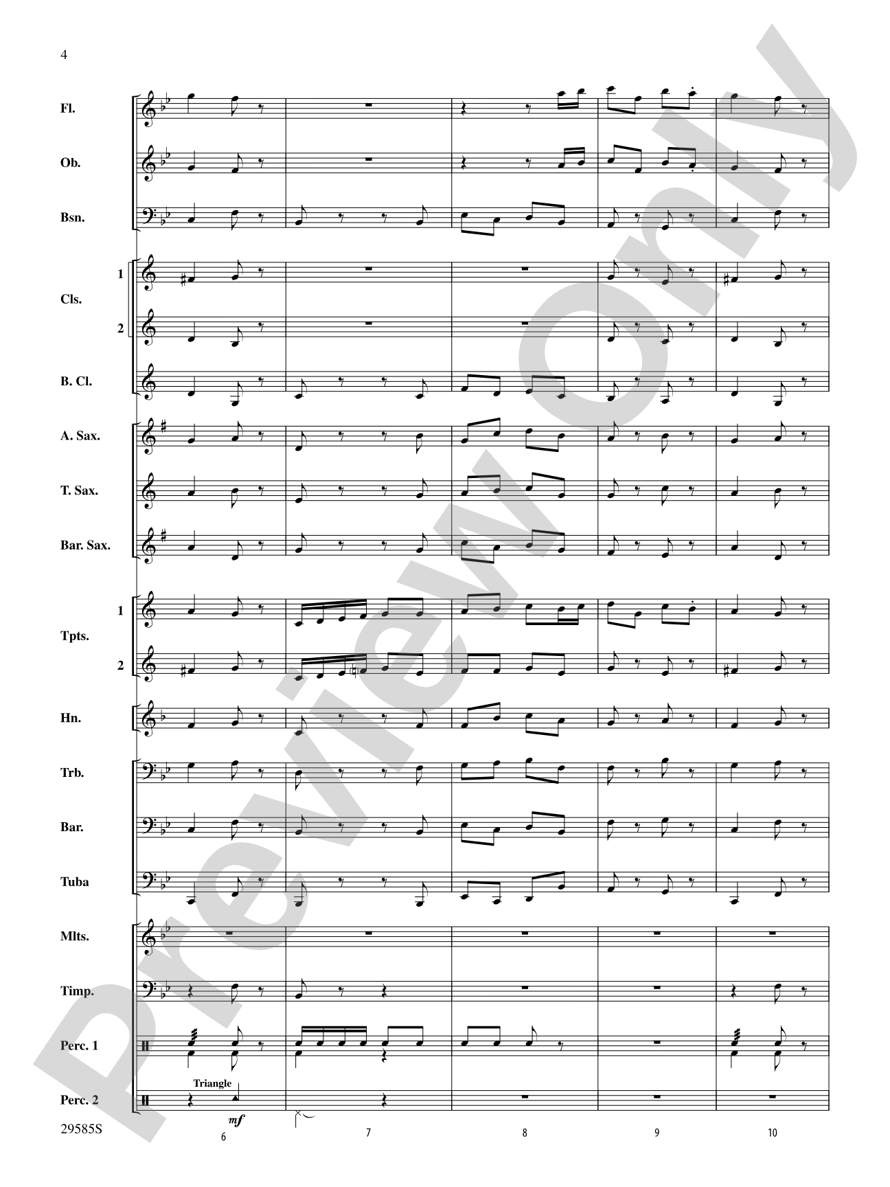 Three Folk Tunes: Concert Band Conductor Score & Parts
