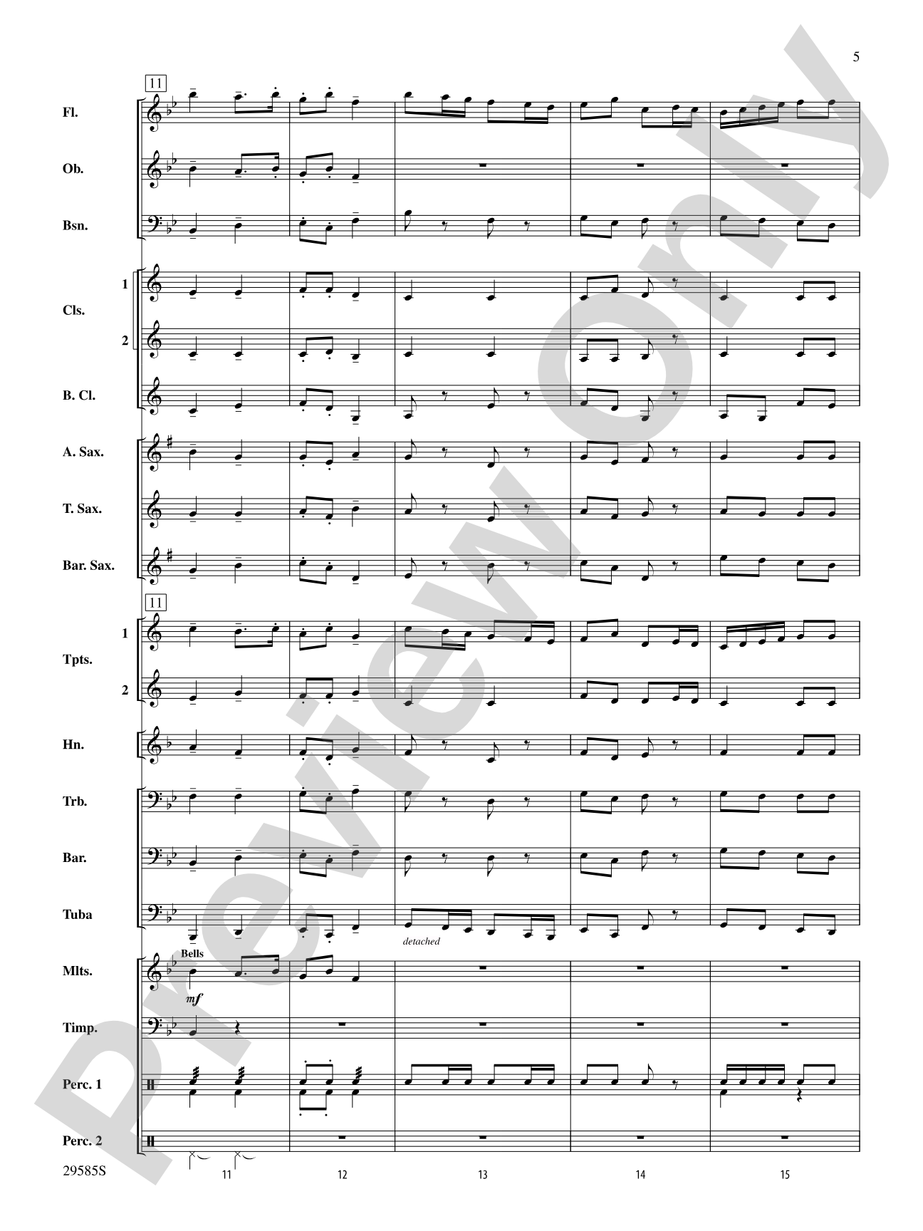 Three Folk Tunes: Concert Band Conductor Score & Parts