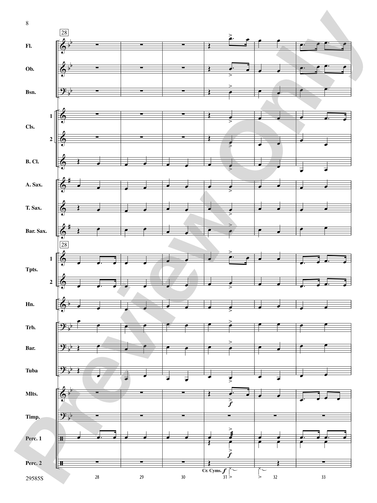 Three Folk Tunes: Concert Band Conductor Score & Parts