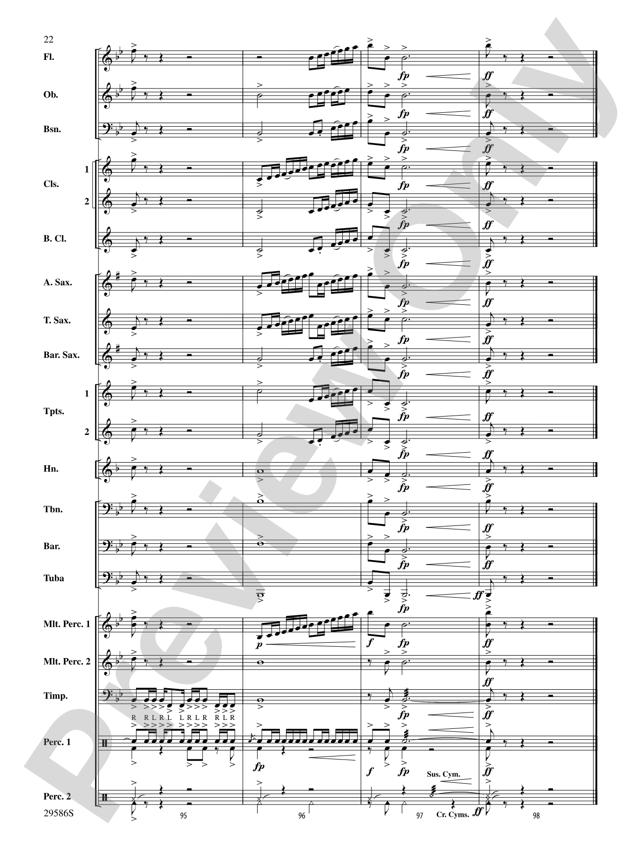 The Young Royals: Concert Band Conductor Score & Parts
