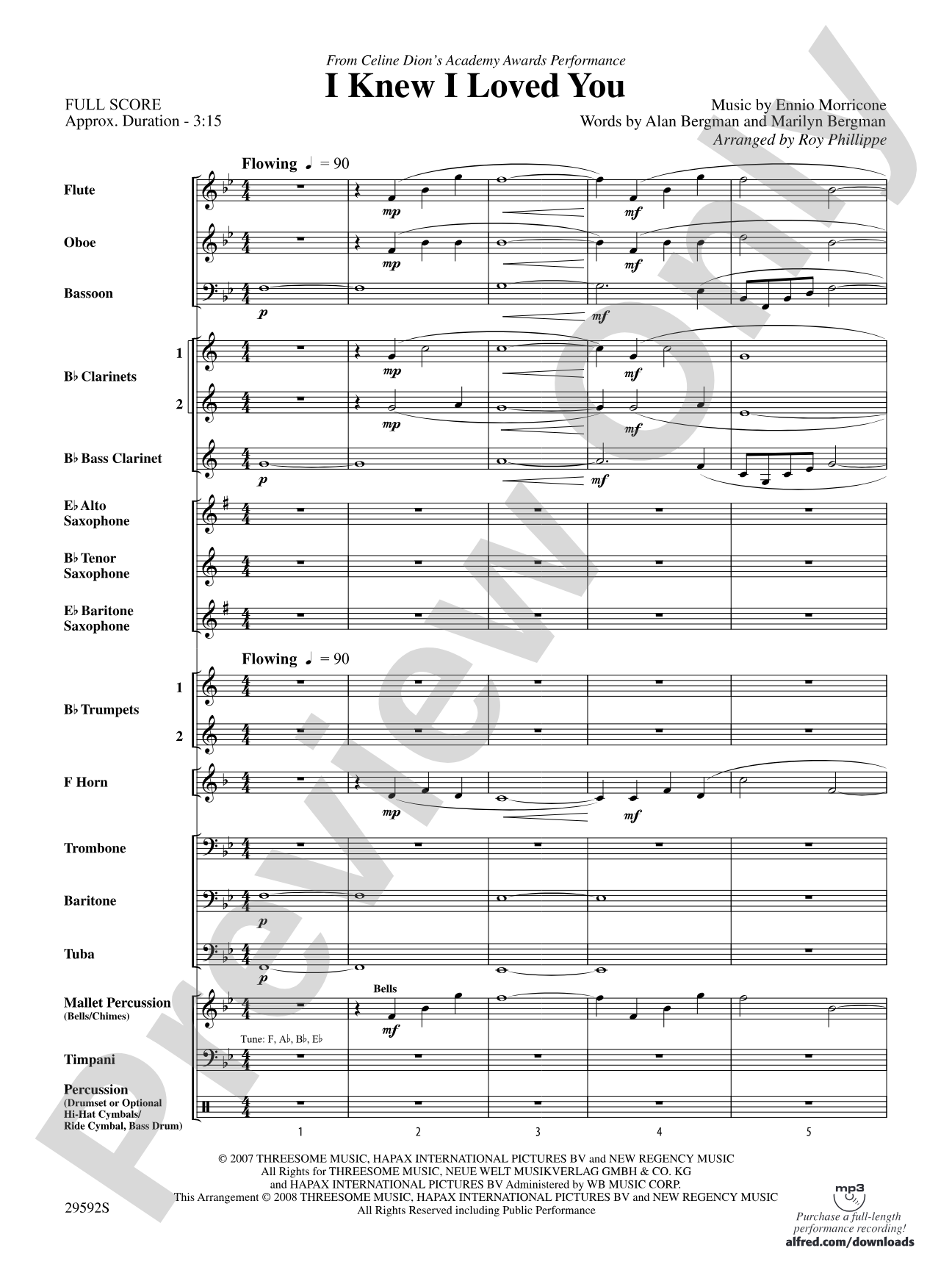 I Knew I Loved You: Concert Band Conductor Score & Parts