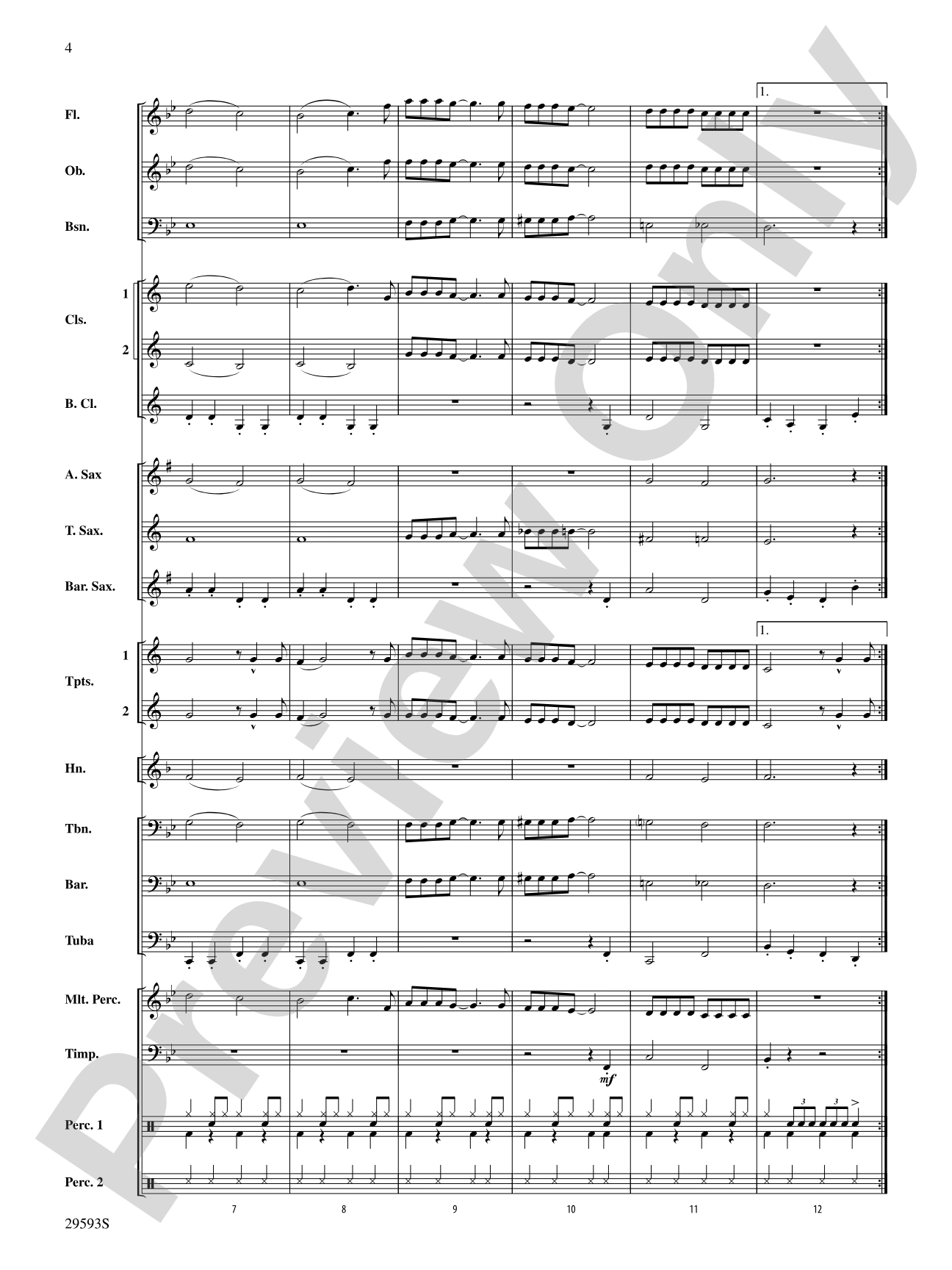 Winter Wonderland: Concert Band Conductor Score & Parts