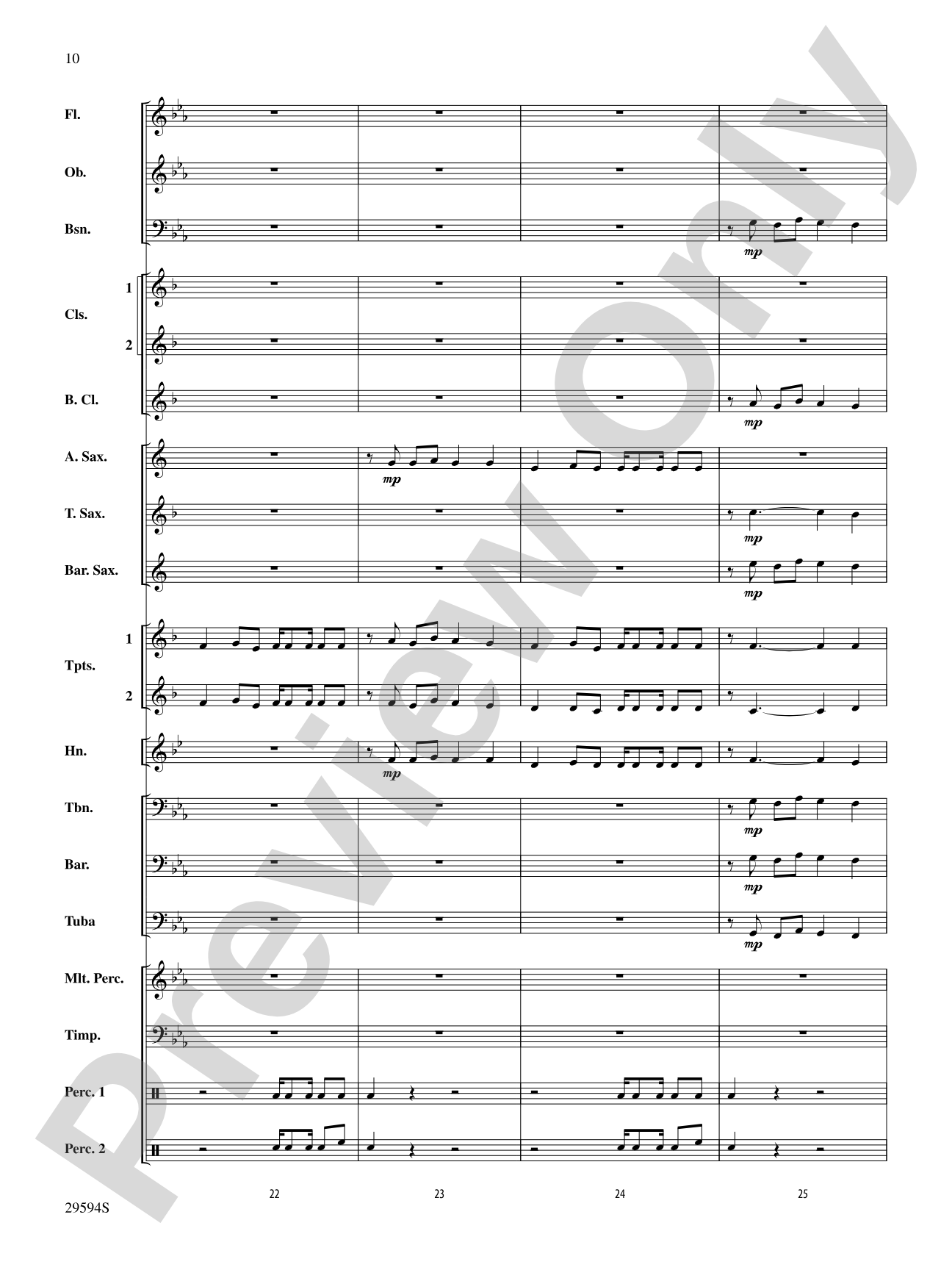 Swahili Folk Hymn (Bwana Awabariki): Concert Band Conductor Score & Parts