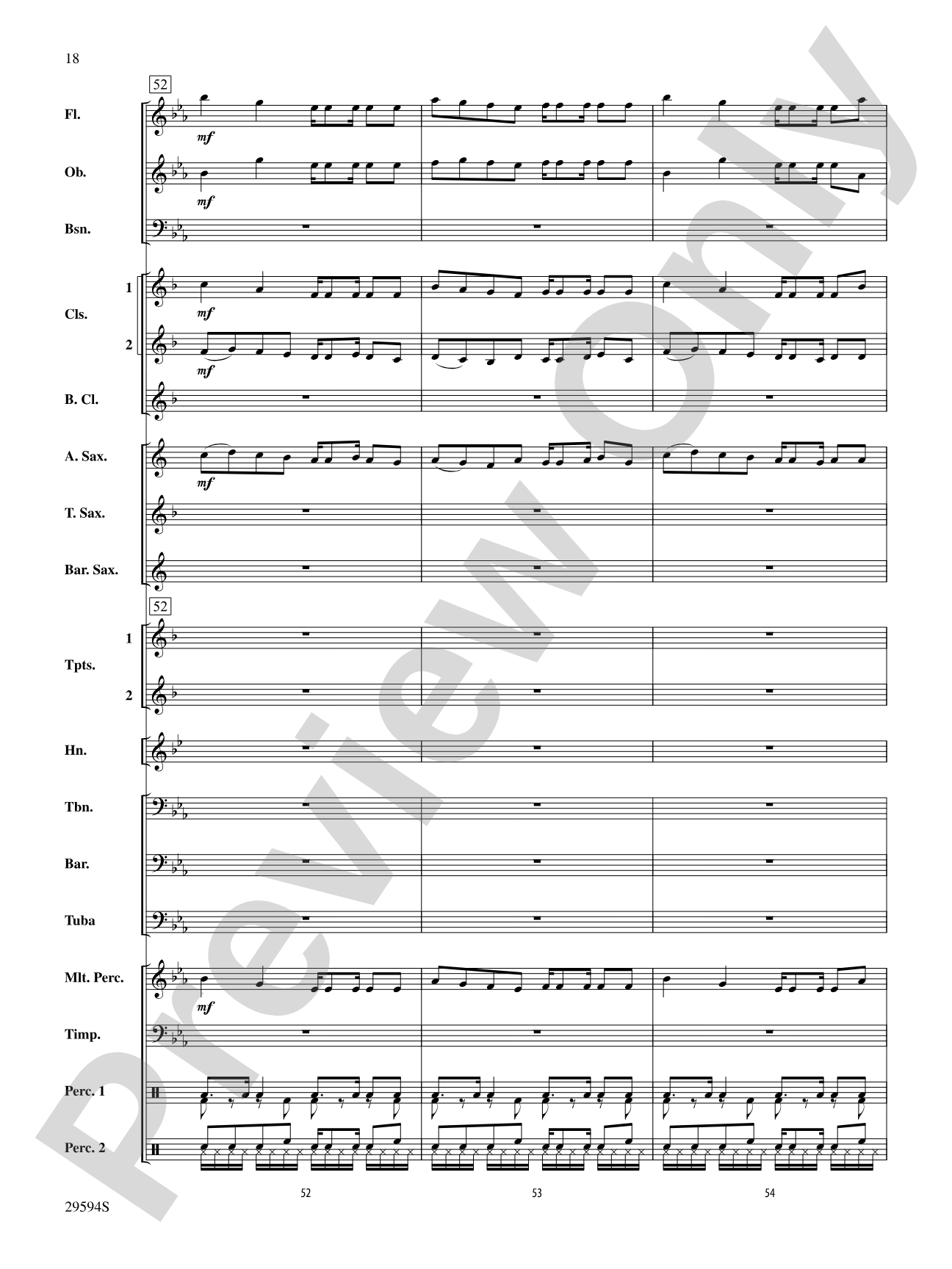 Swahili Folk Hymn (Bwana Awabariki): Concert Band Conductor Score & Parts