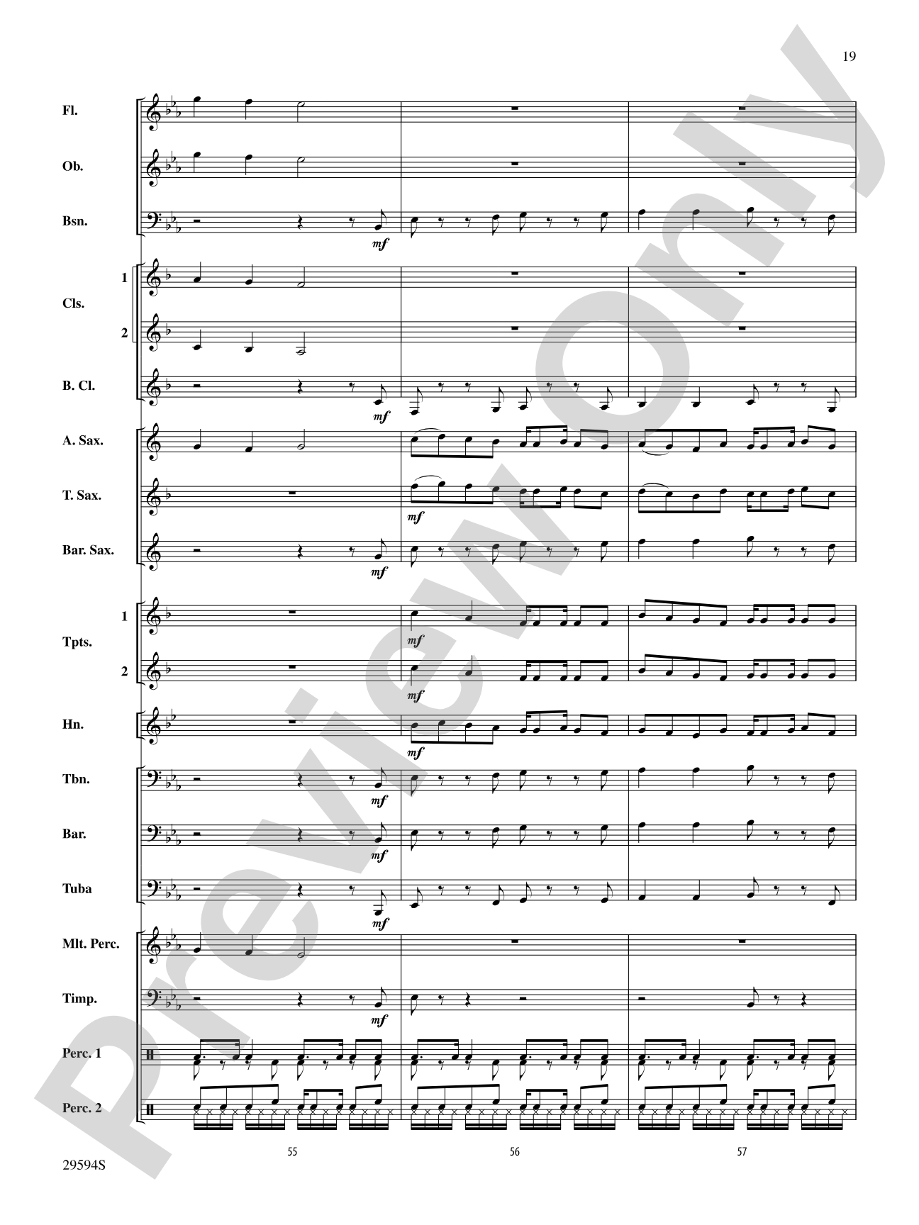 Swahili Folk Hymn (Bwana Awabariki): Concert Band Conductor Score & Parts