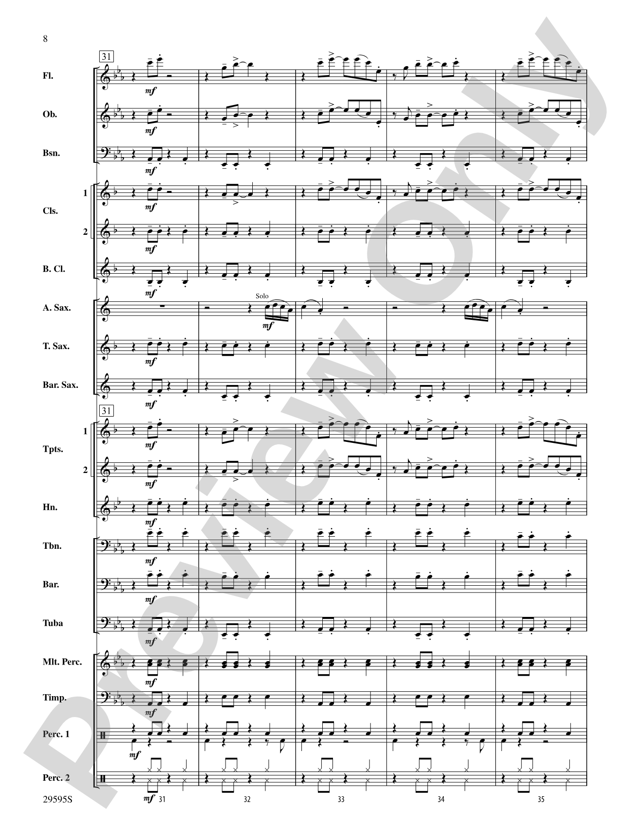 The New Girl in Town: Concert Band Conductor Score & Parts