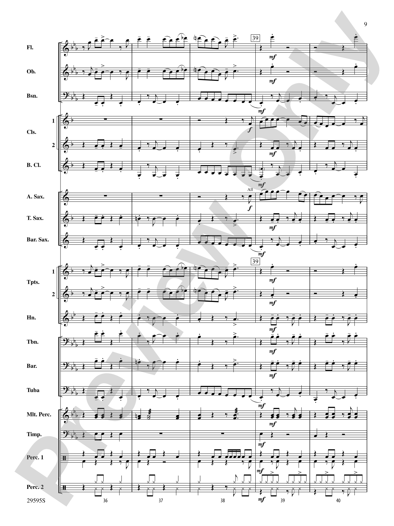 The New Girl in Town: Concert Band Conductor Score & Parts