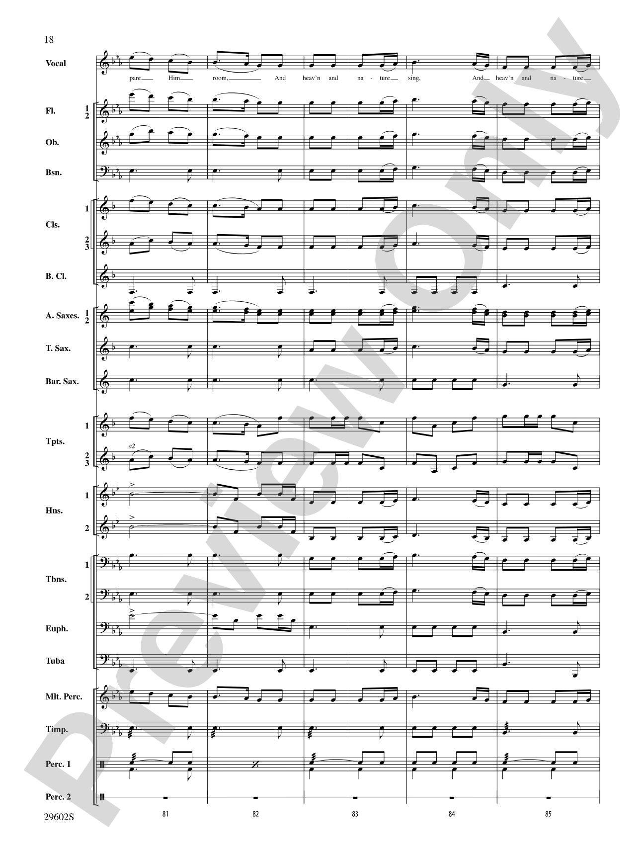 Joy to the World: Concert Band Conductor Score & Parts