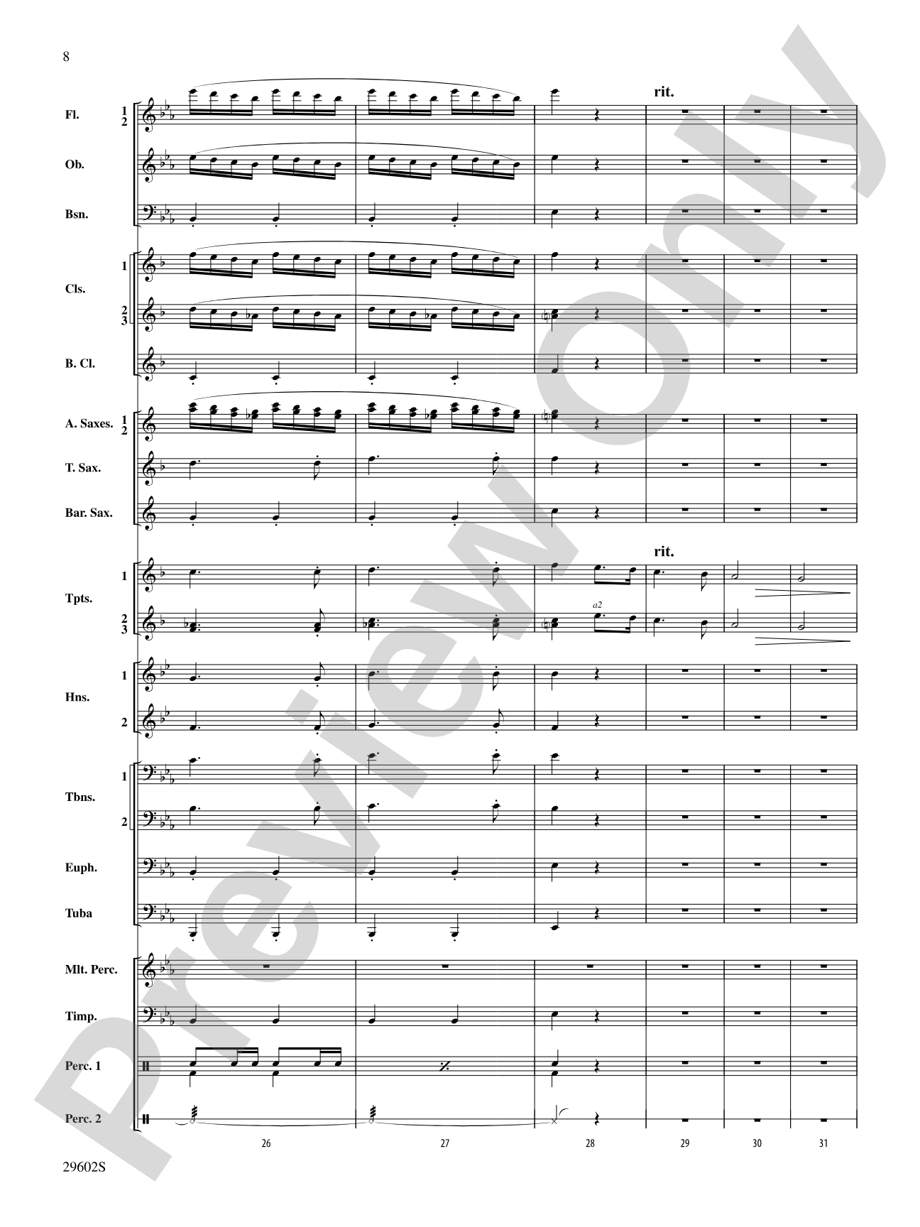 Joy to the World: Concert Band Conductor Score & Parts