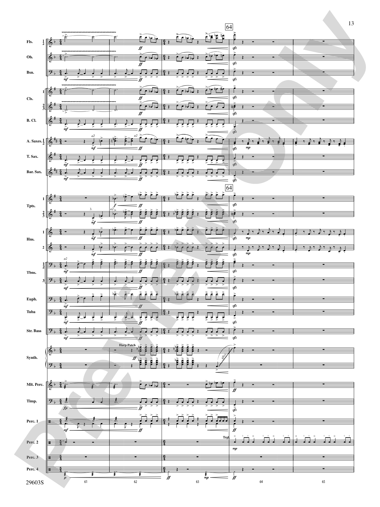 Dillon's Flight: Concert Band Conductor Score & Parts