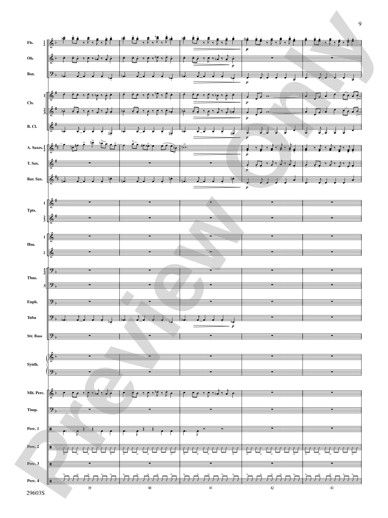 Dillon's Flight: Concert Band Conductor Score & Parts