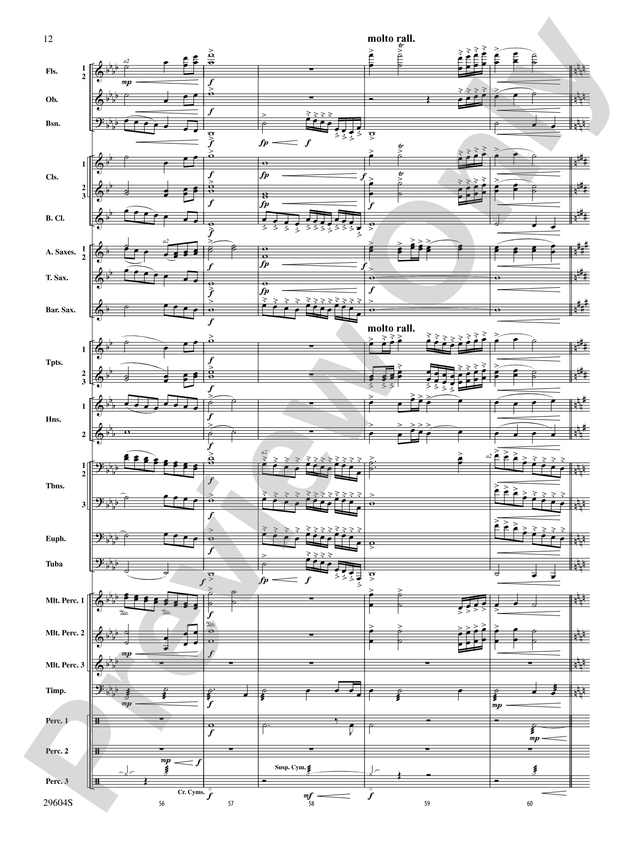 Glaciers: Concert Band Conductor Score & Parts