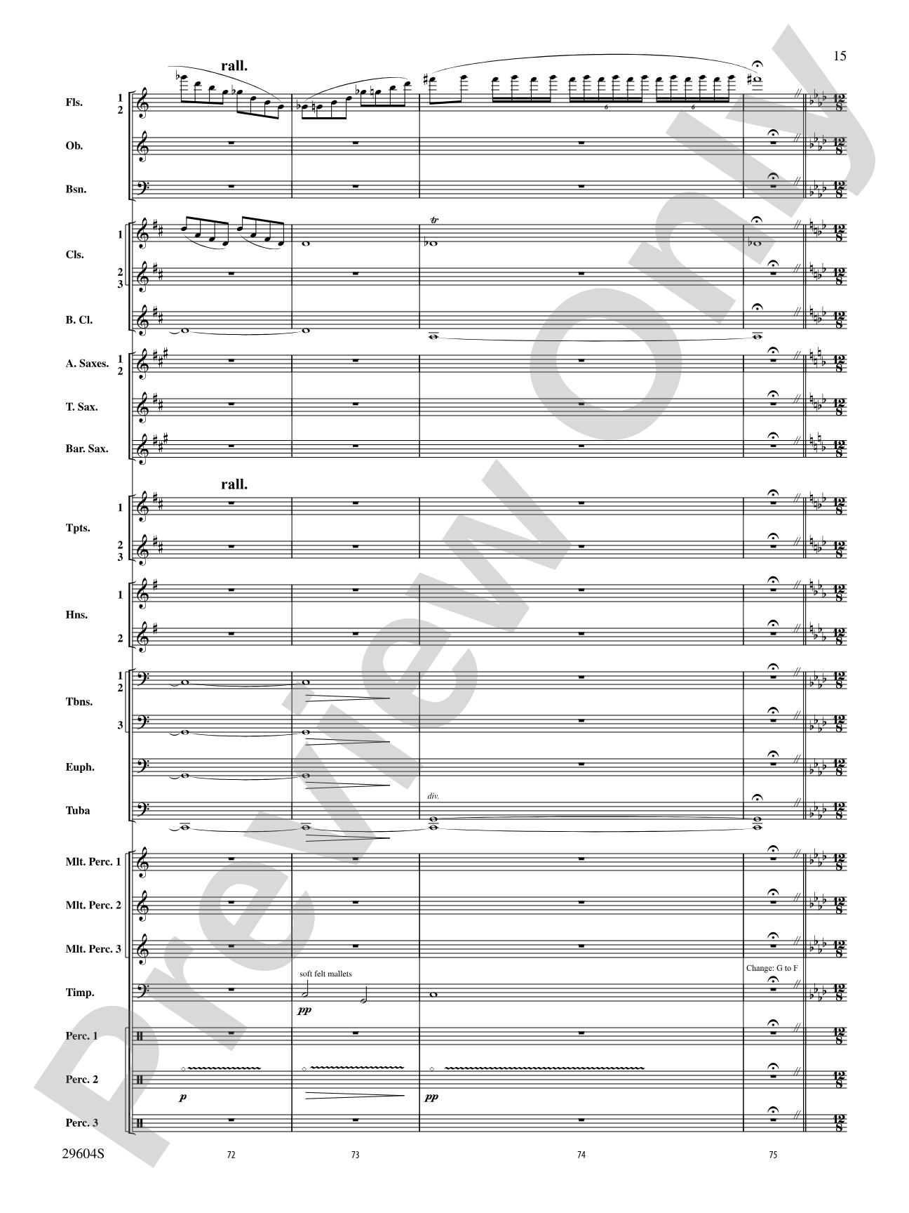 Glaciers: Concert Band Conductor Score & Parts