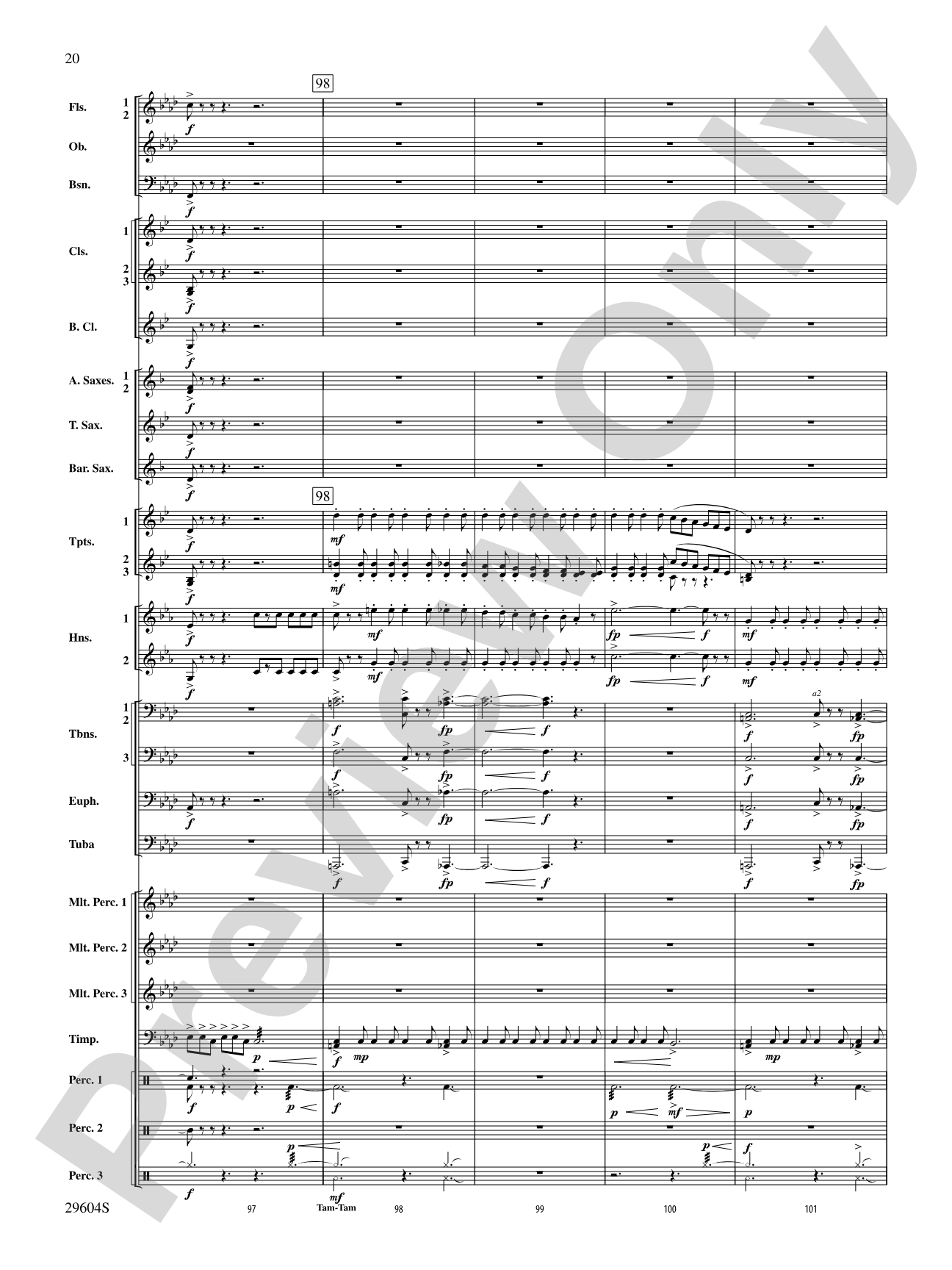 Glaciers: Concert Band Conductor Score & Parts