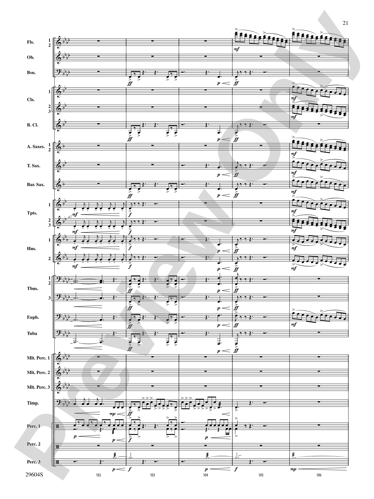 Glaciers: Concert Band Conductor Score & Parts