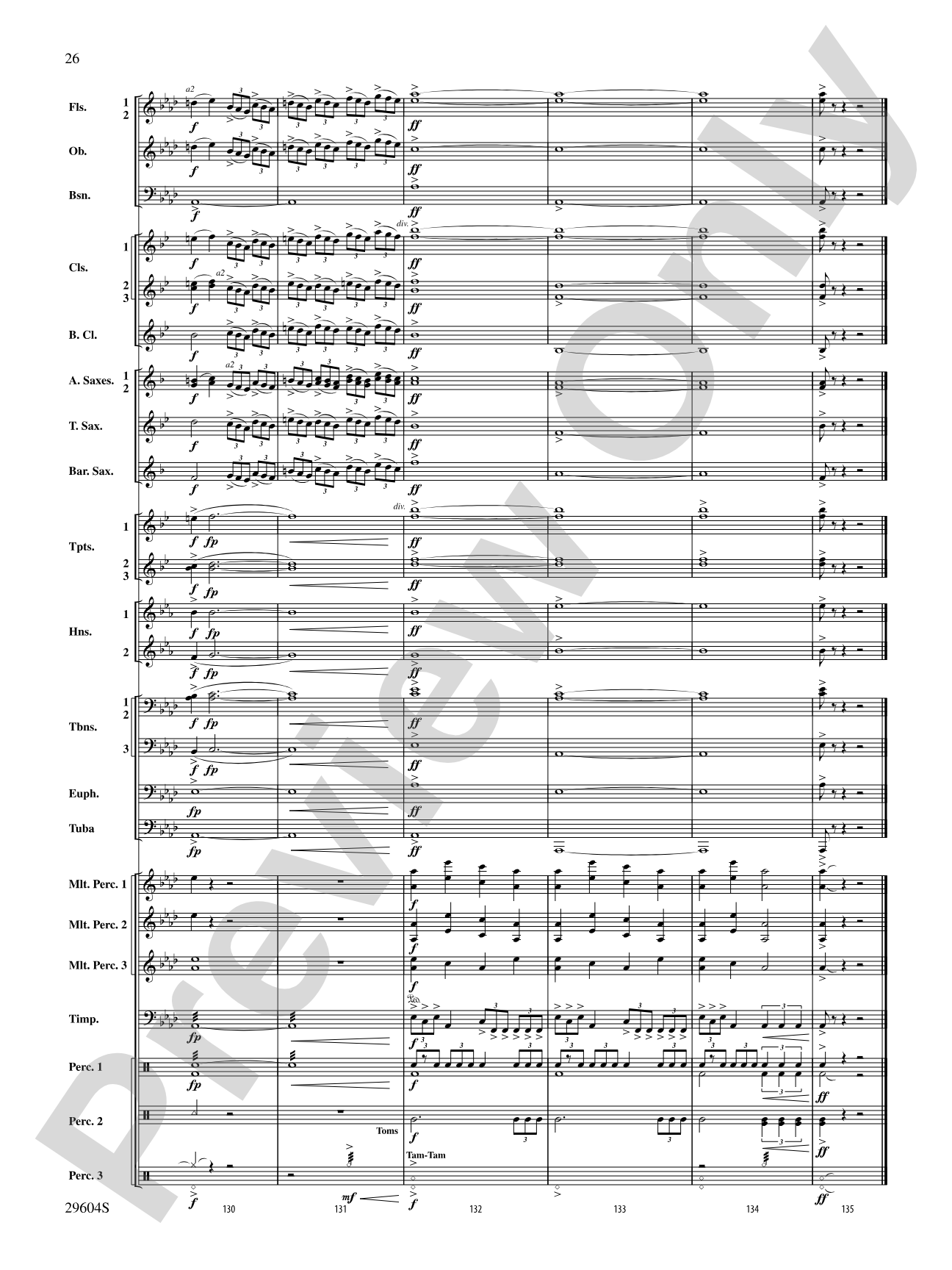 Glaciers: Concert Band Conductor Score & Parts