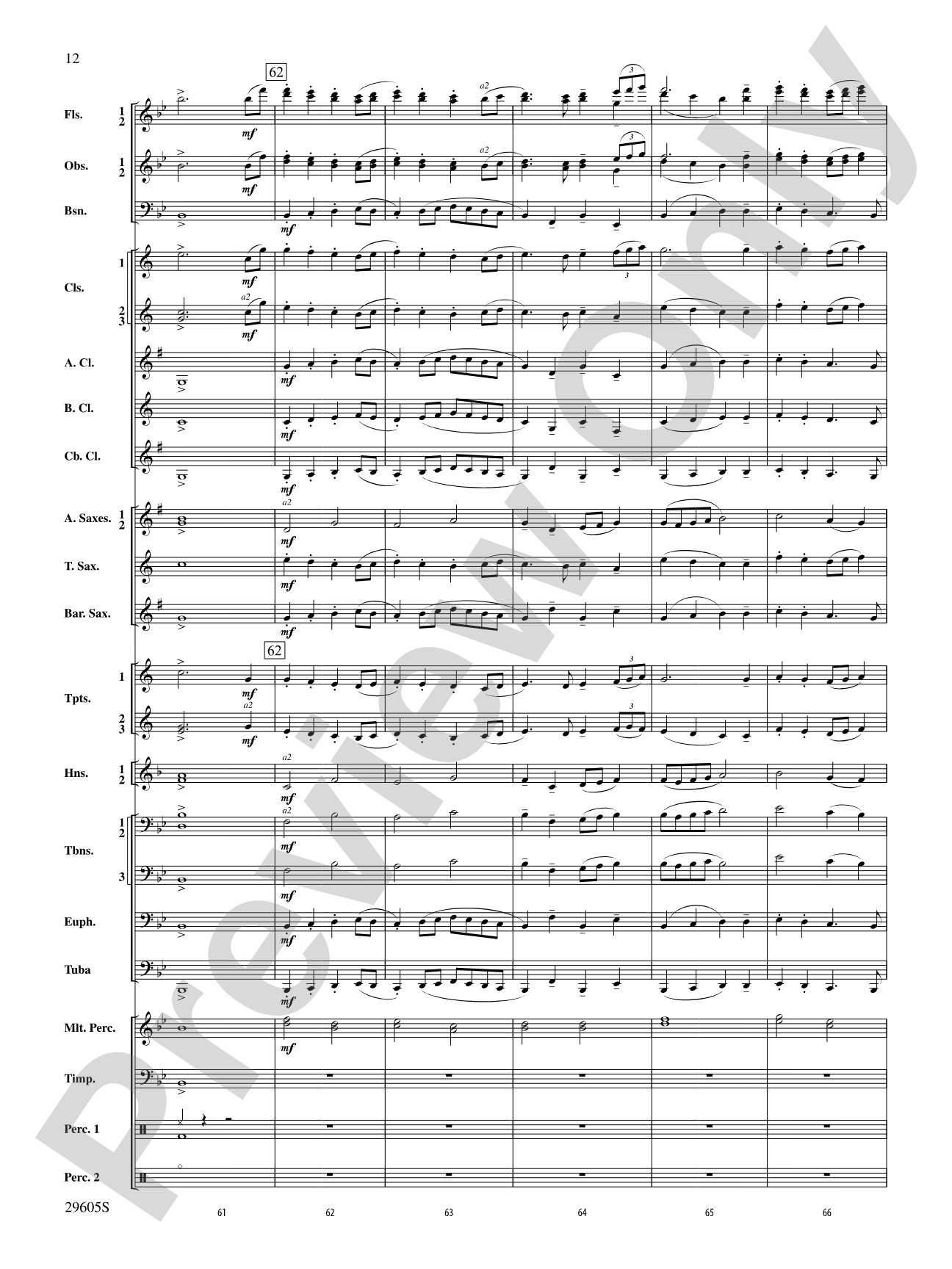 Declaration and Flourish (Movement III from the Vaughan Williams Suite): Concert Band Conductor Score & Parts