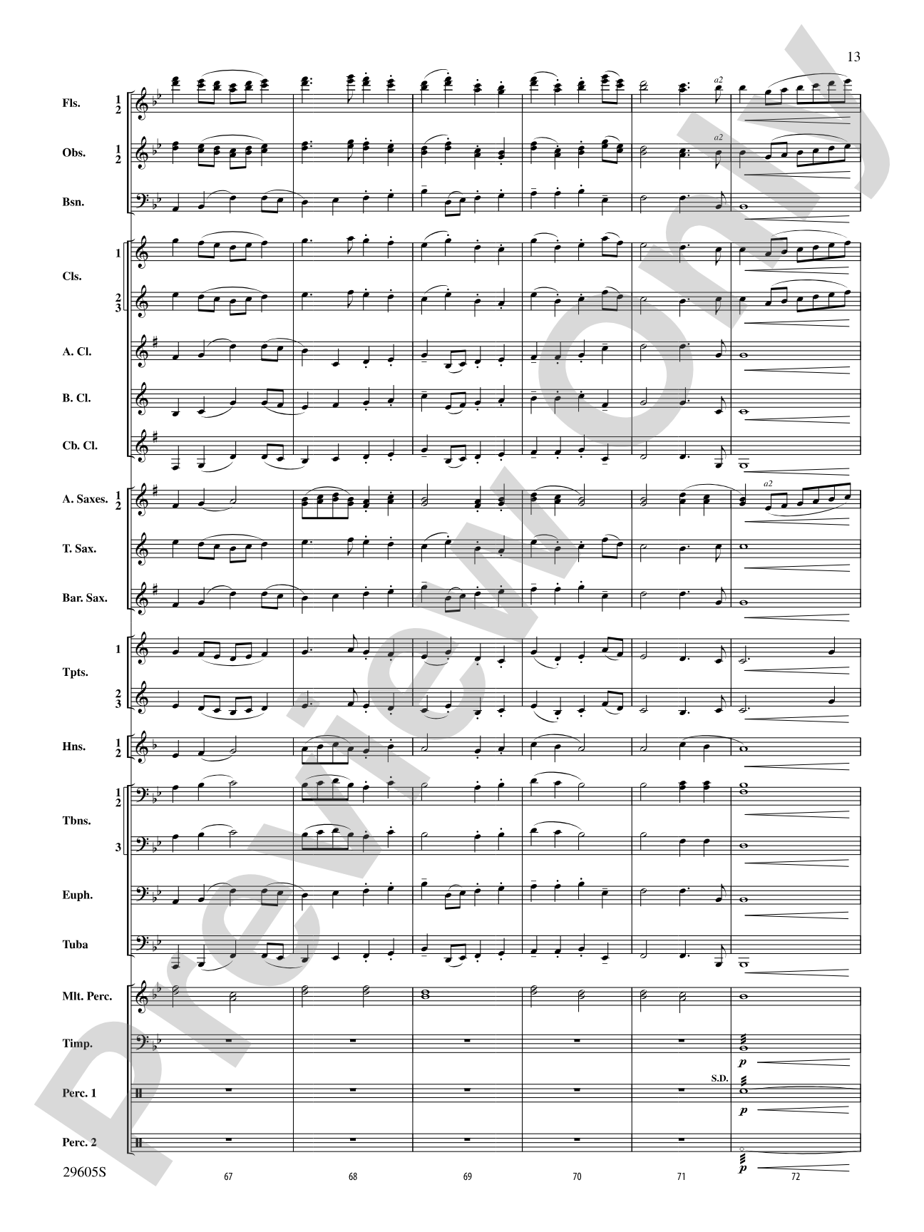 Declaration and Flourish (Movement III from the Vaughan Williams Suite): Concert Band Conductor Score & Parts