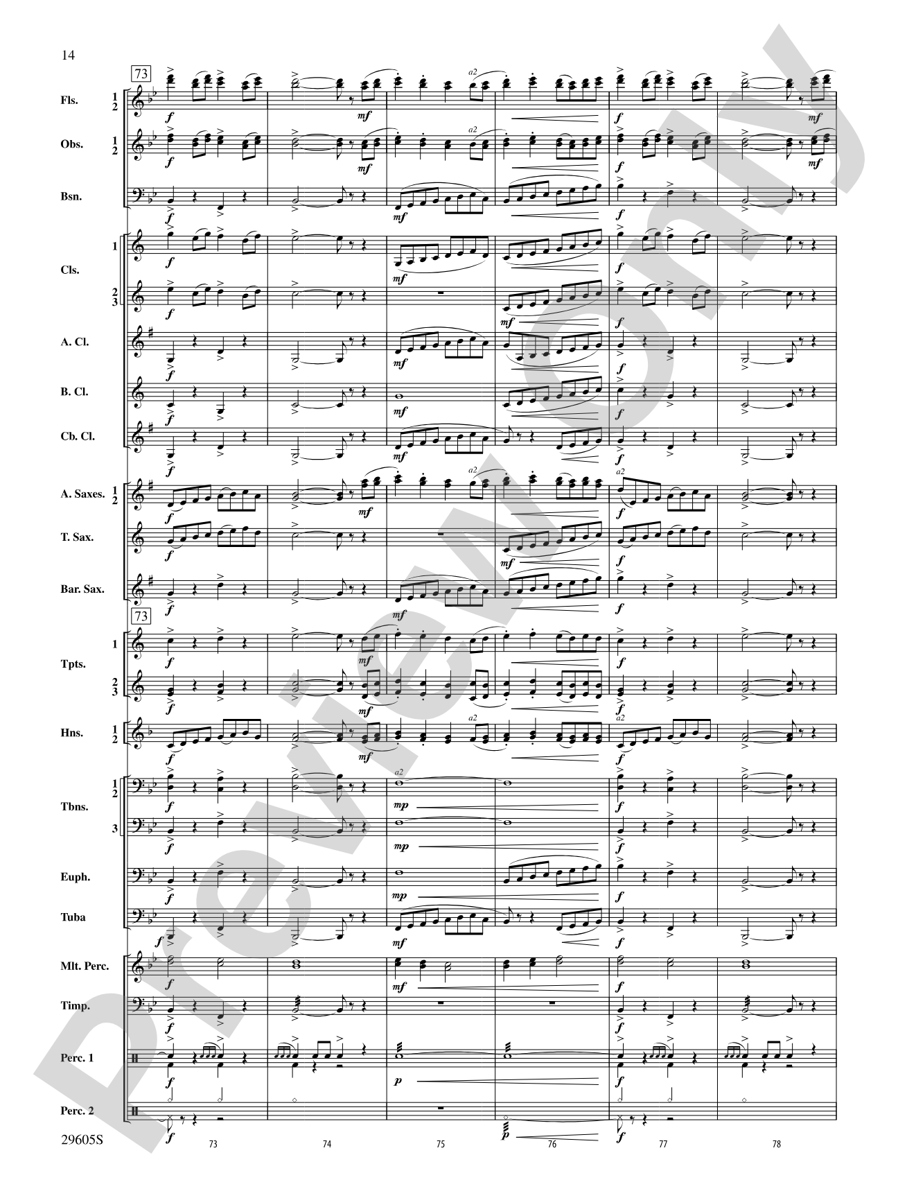 Declaration and Flourish (Movement III from the Vaughan Williams Suite): Concert Band Conductor Score & Parts