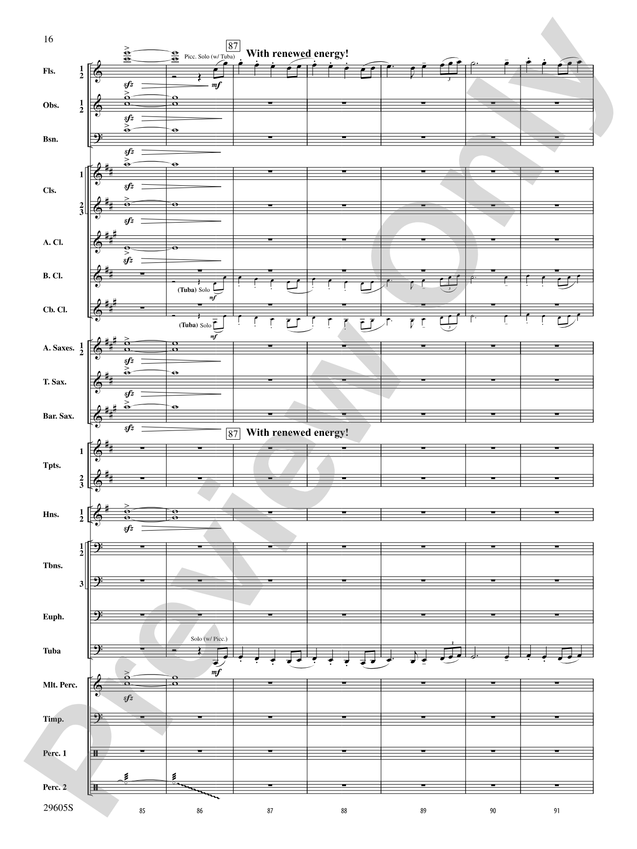 Declaration and Flourish (Movement III from the Vaughan Williams Suite): Concert Band Conductor Score & Parts