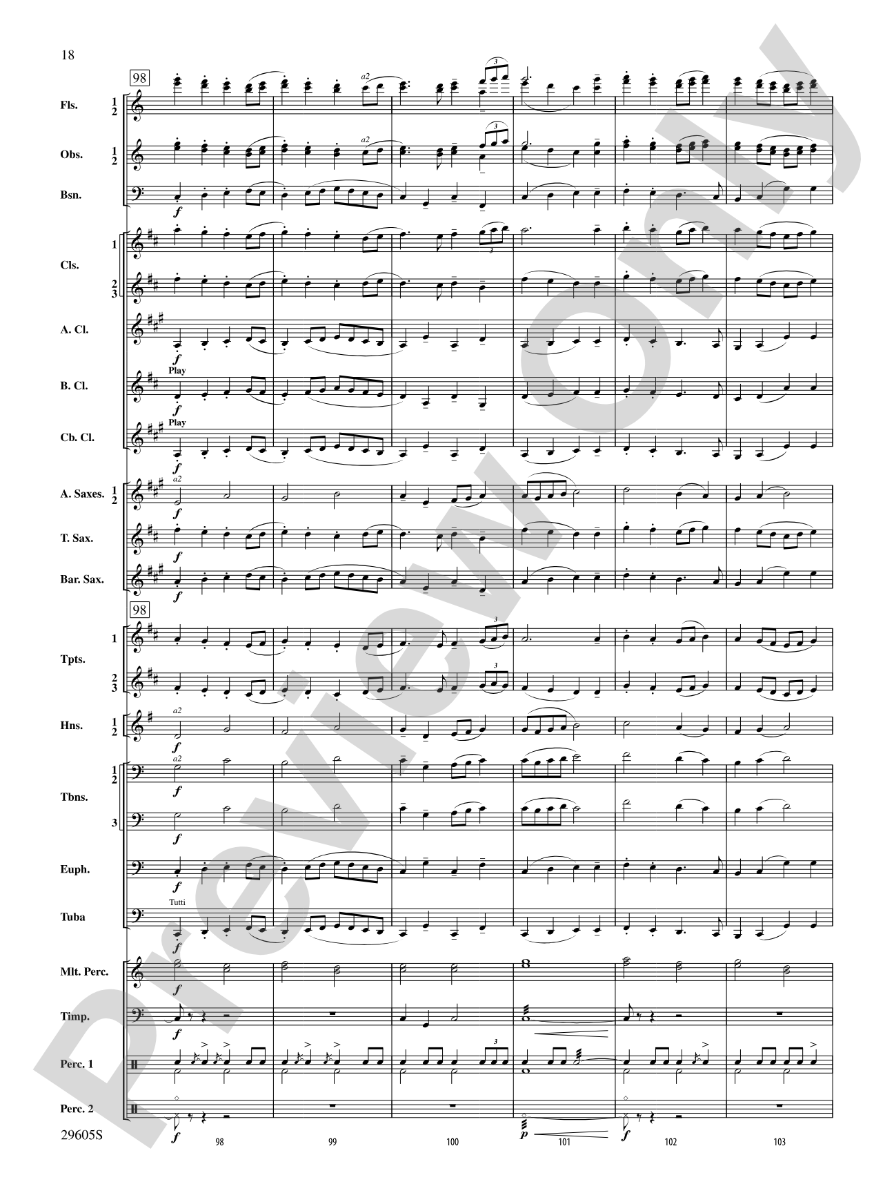 Declaration and Flourish (Movement III from the Vaughan Williams Suite): Concert Band Conductor Score & Parts